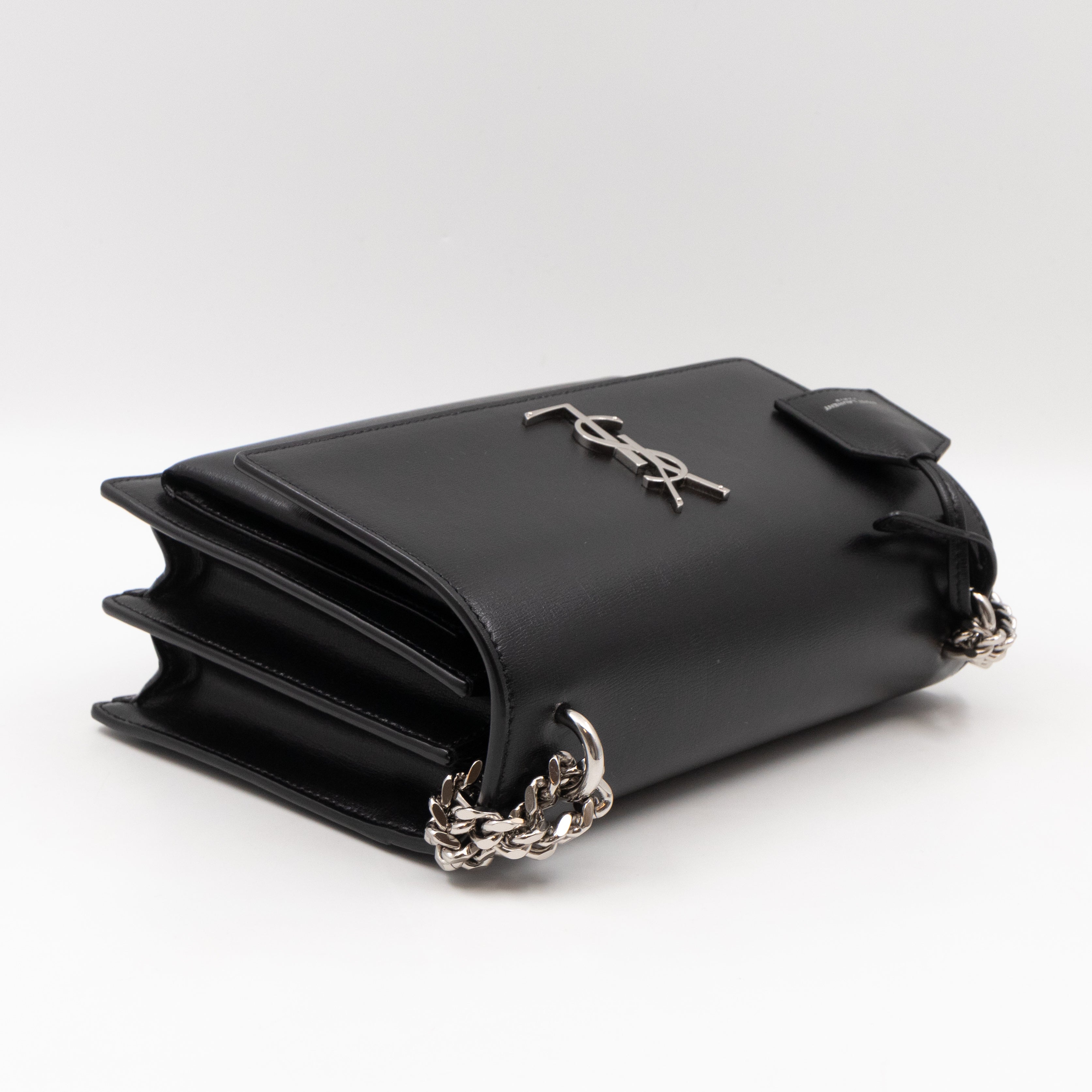 Sunset Medium Black Smooth Leather