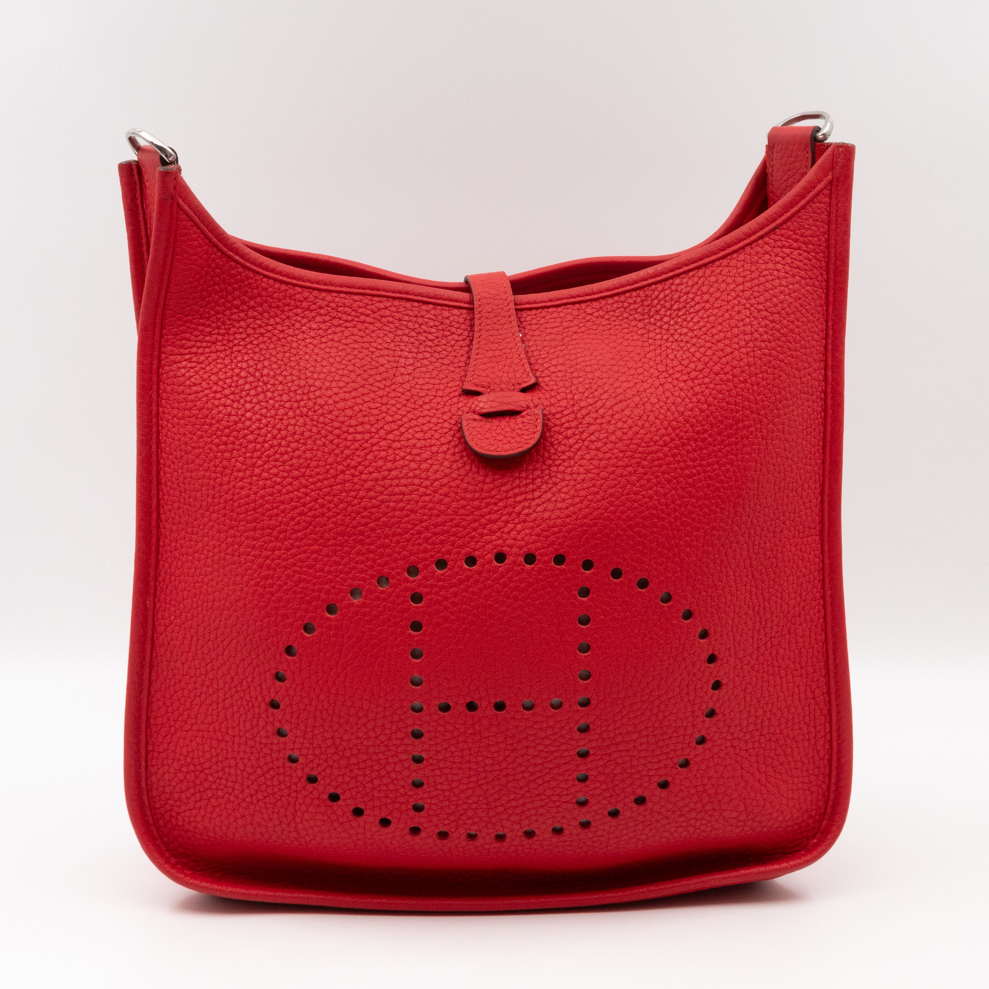 Evelyne III 29 Rouge Tomate Leather Two-Tone Strap