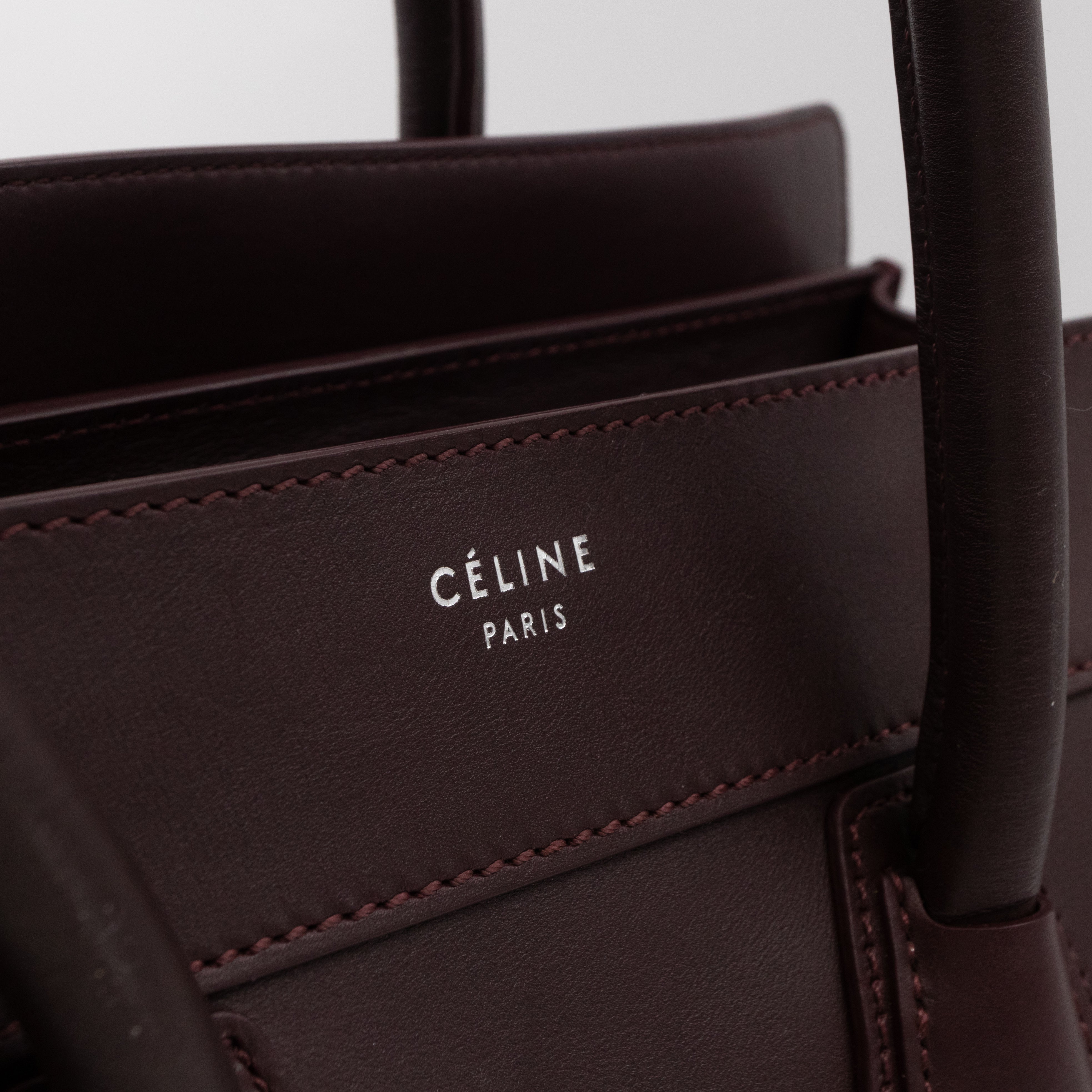 Mini Luggage Burgundy Leather