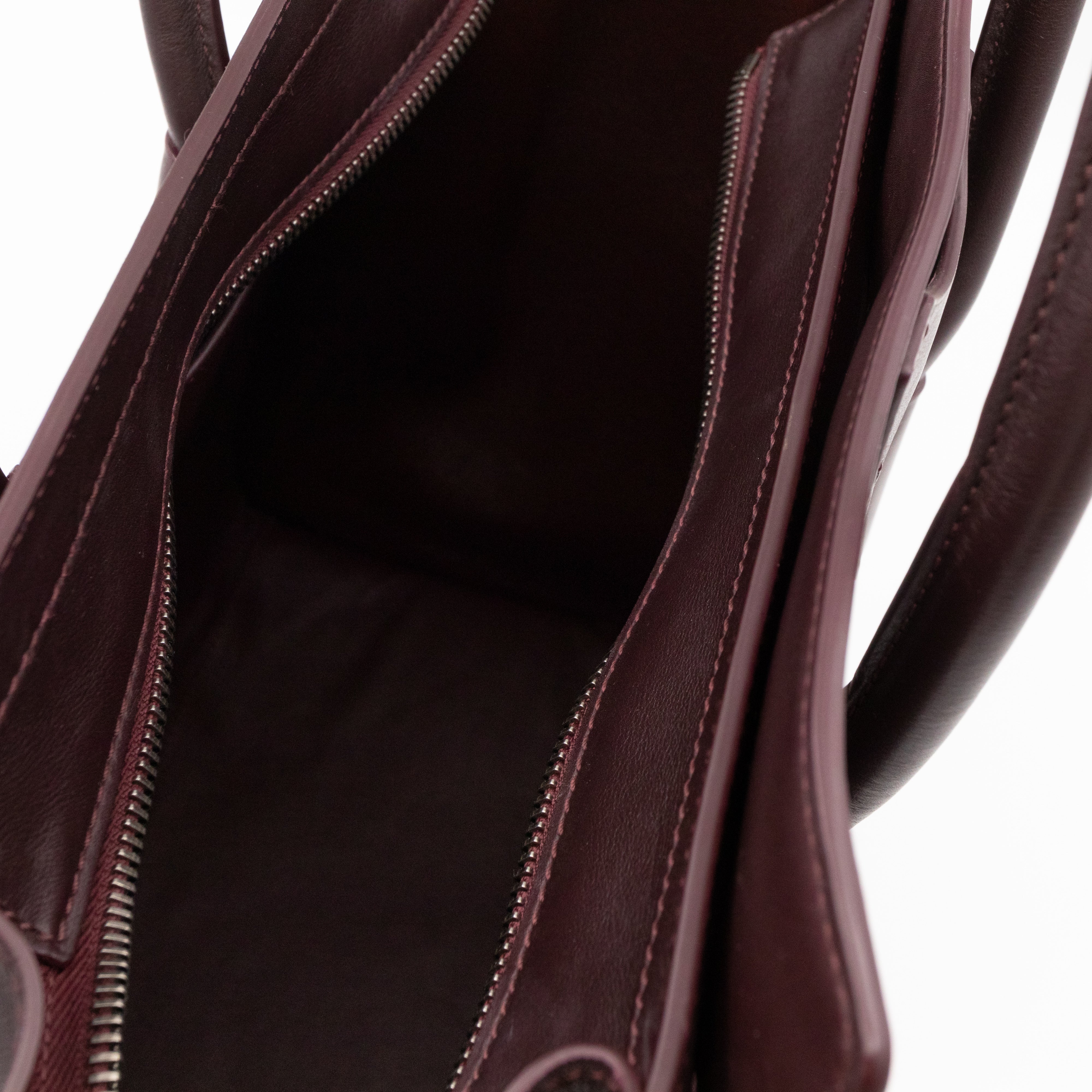 Mini Luggage Burgundy Leather