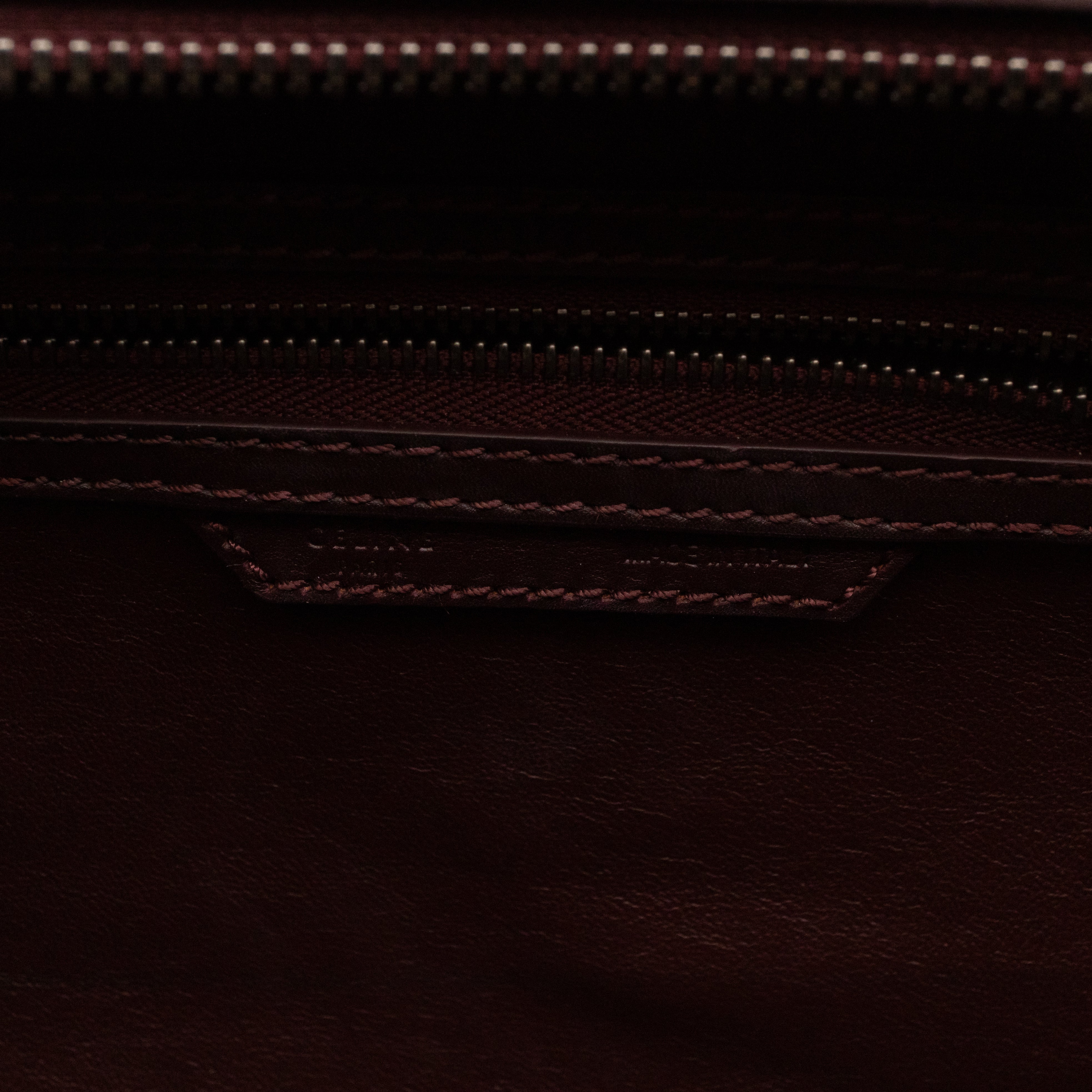 Mini Luggage Burgundy Leather