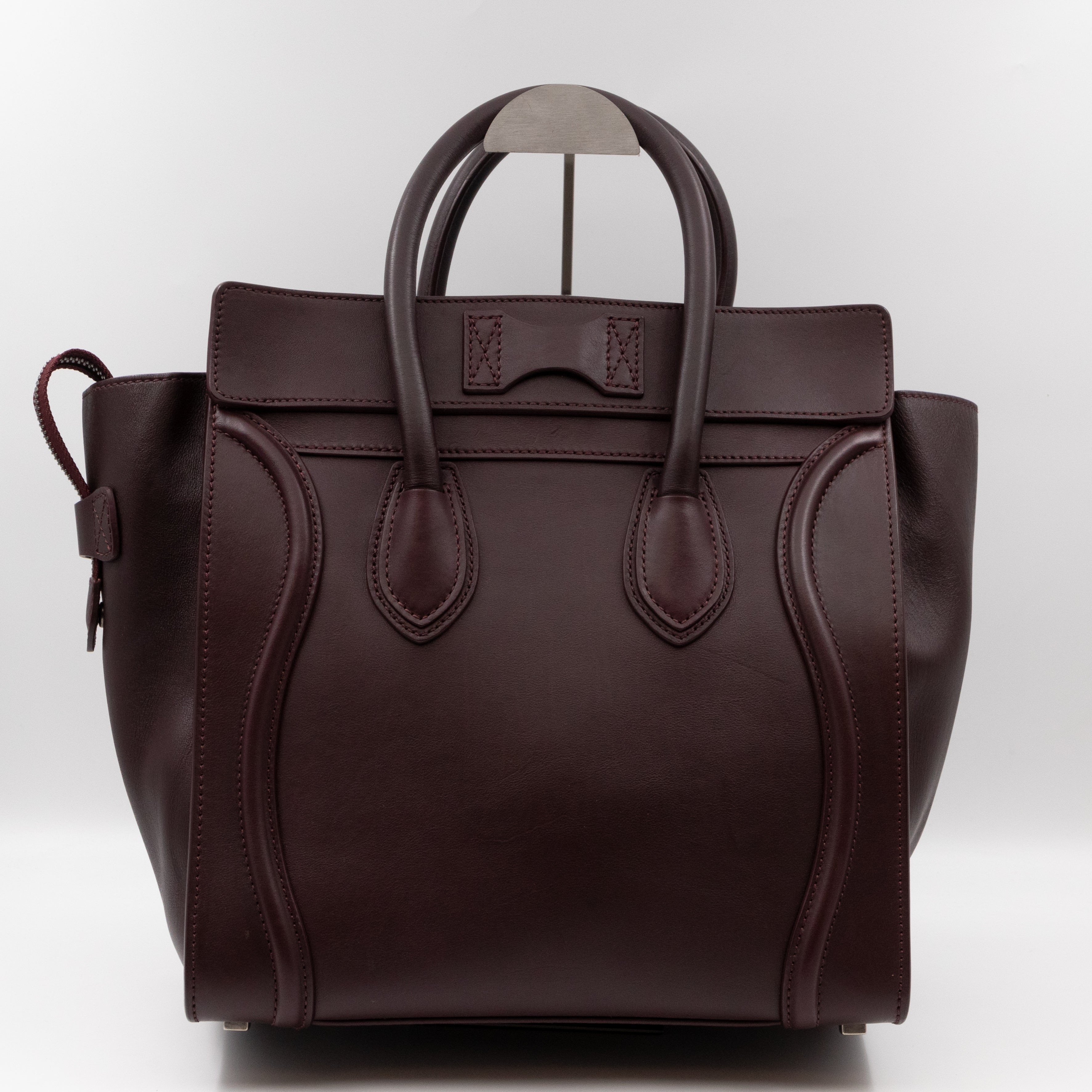 Mini Luggage Burgundy Leather