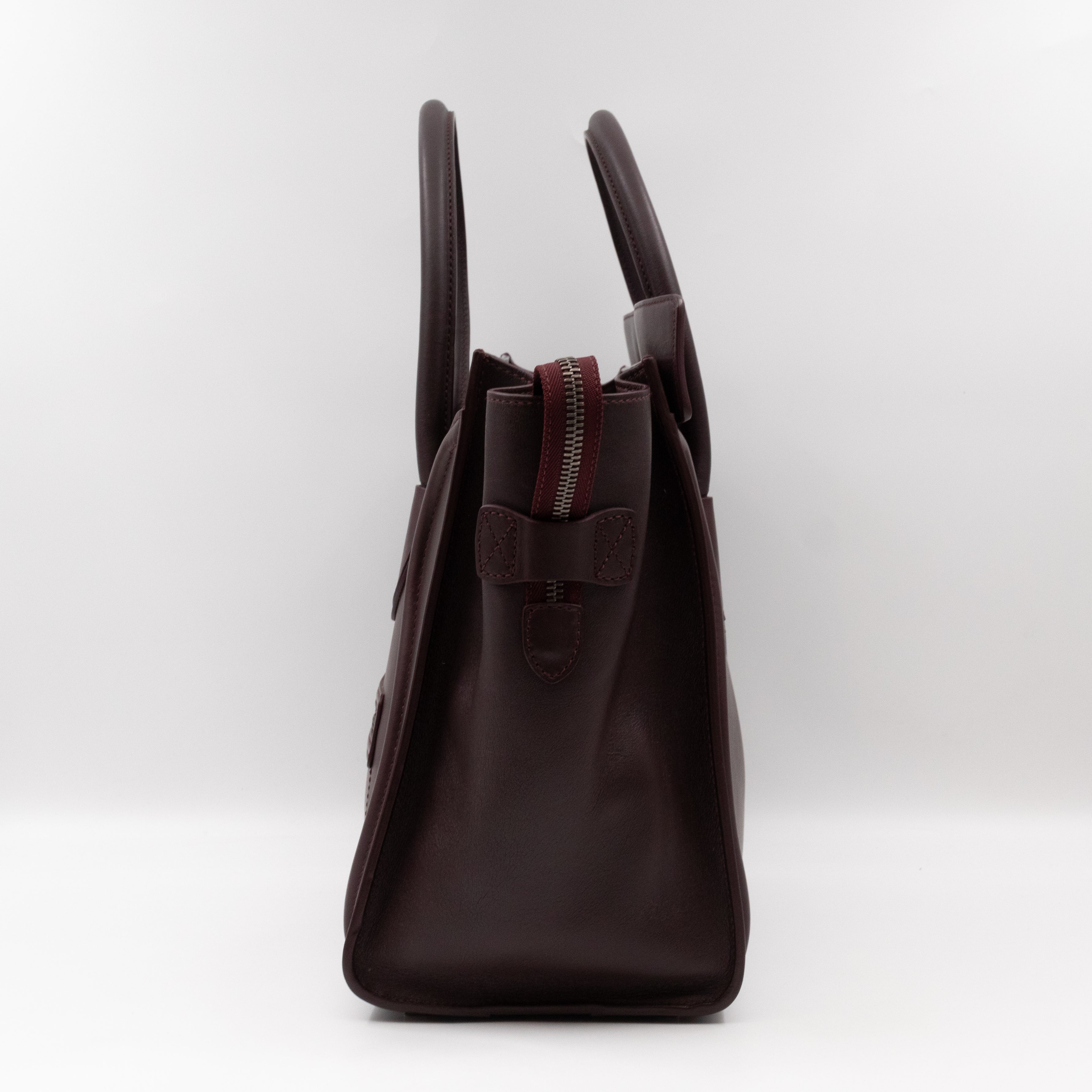 Mini Luggage Burgundy Leather