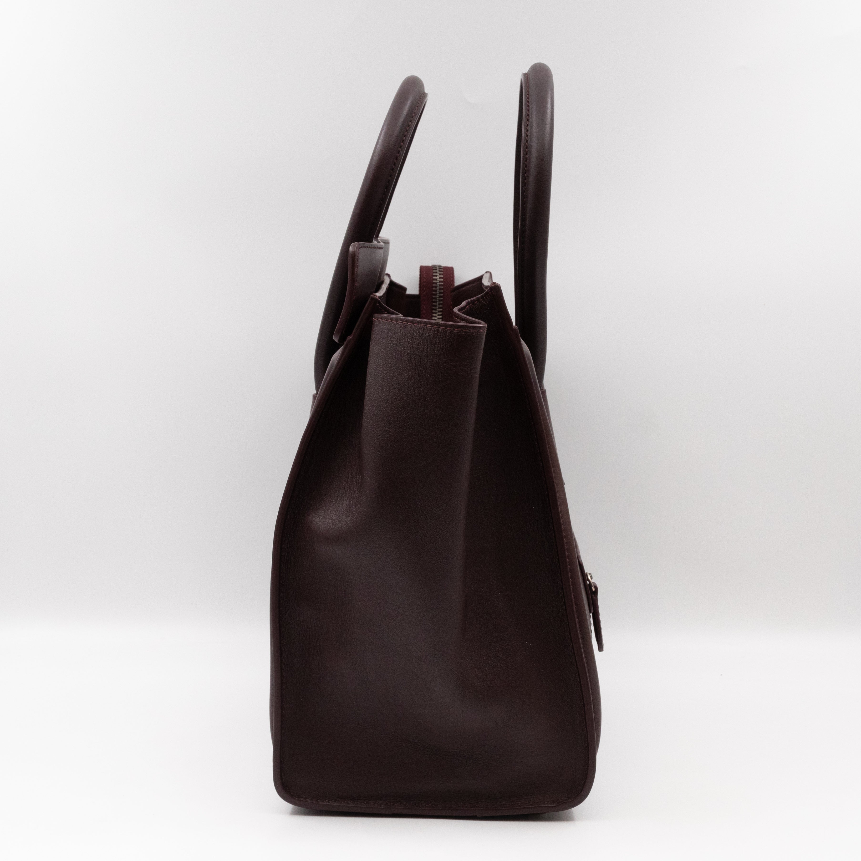 Mini Luggage Burgundy Leather