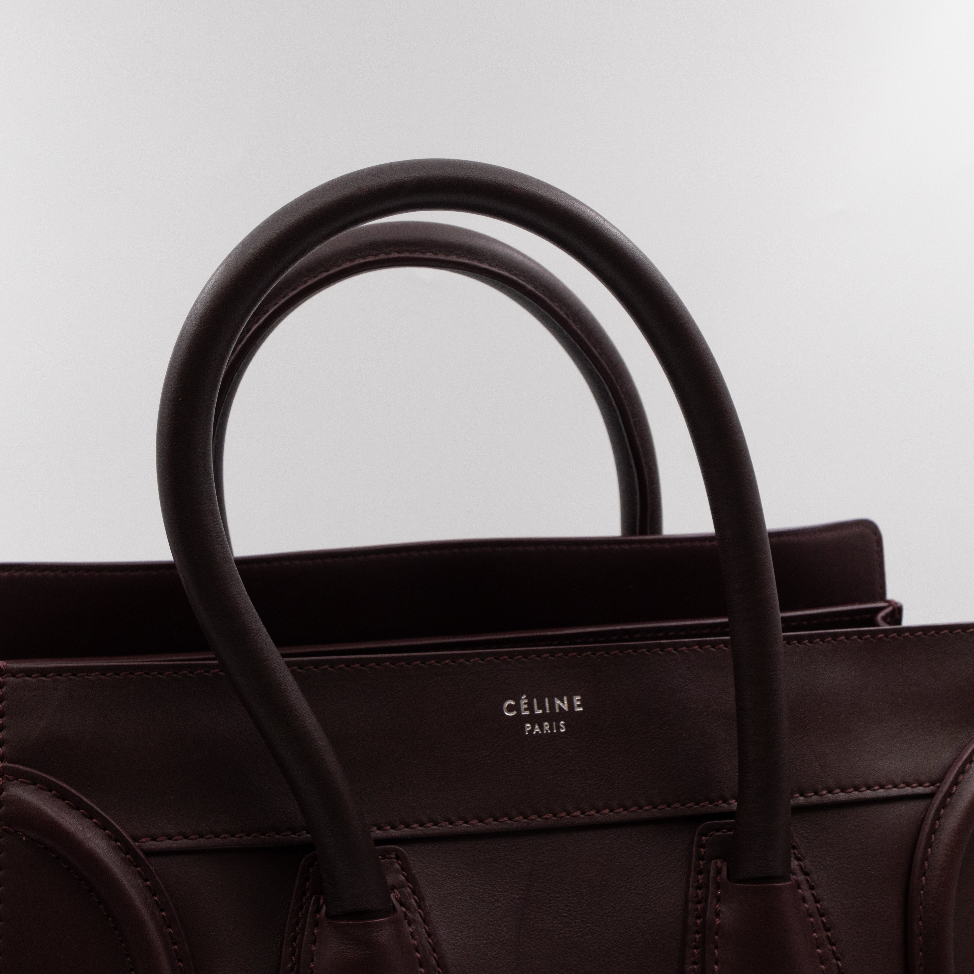 Mini Luggage Burgundy Leather