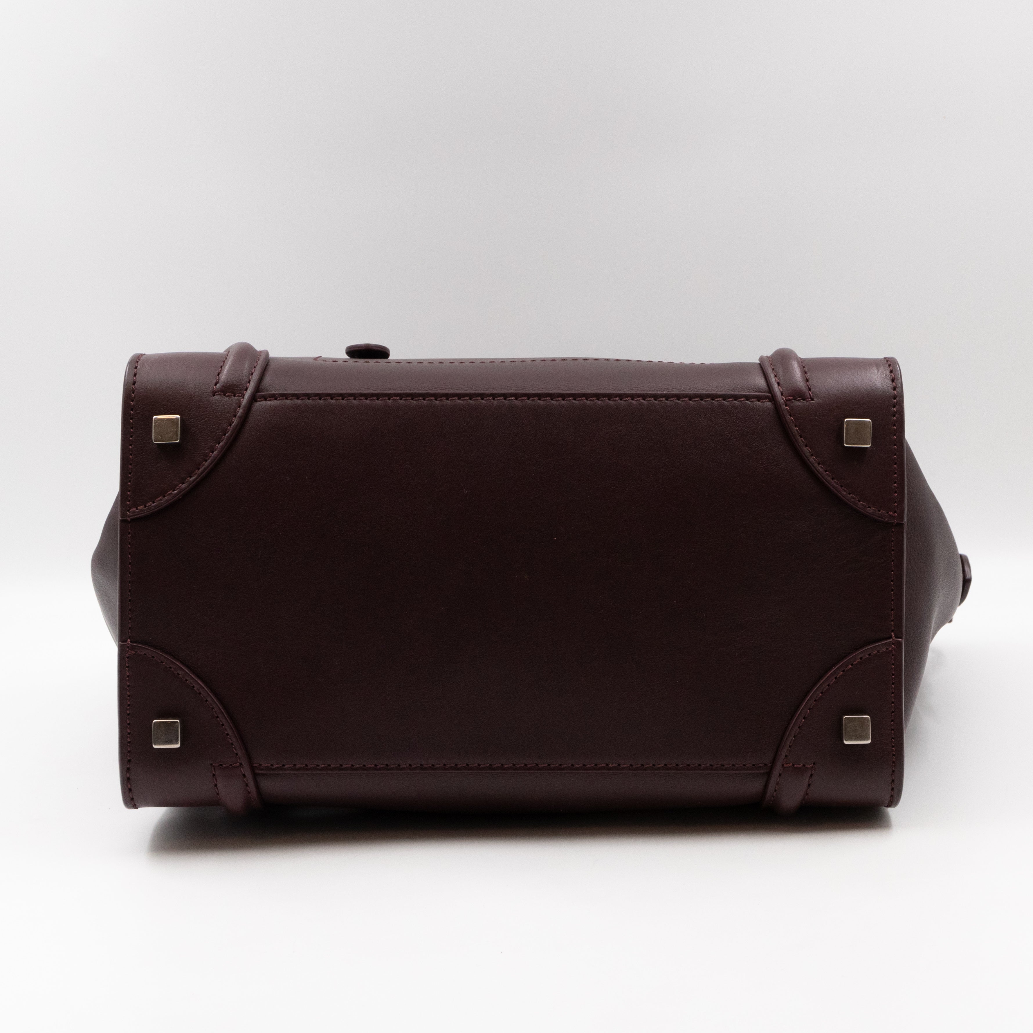 Mini Luggage Burgundy Leather