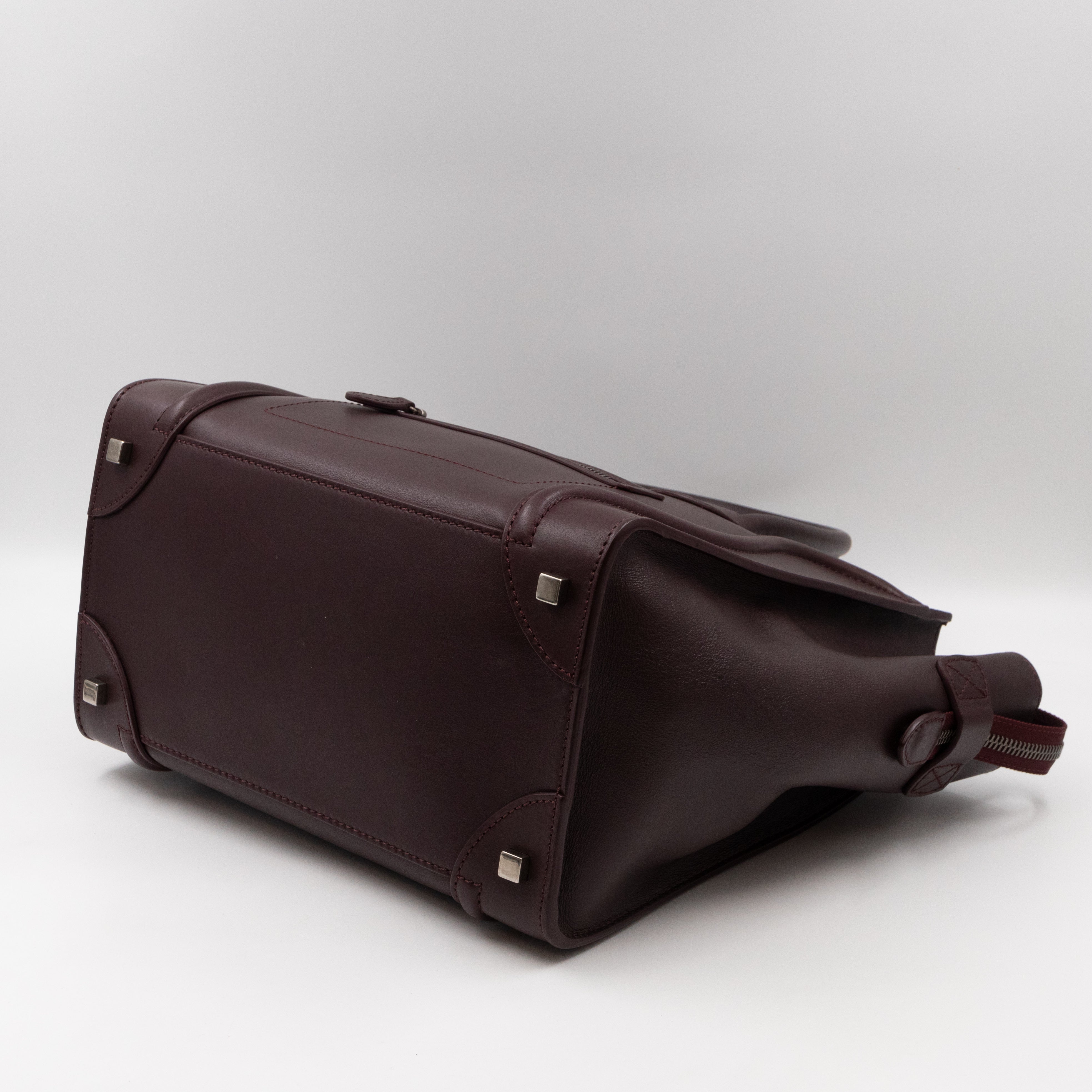 Mini Luggage Burgundy Leather