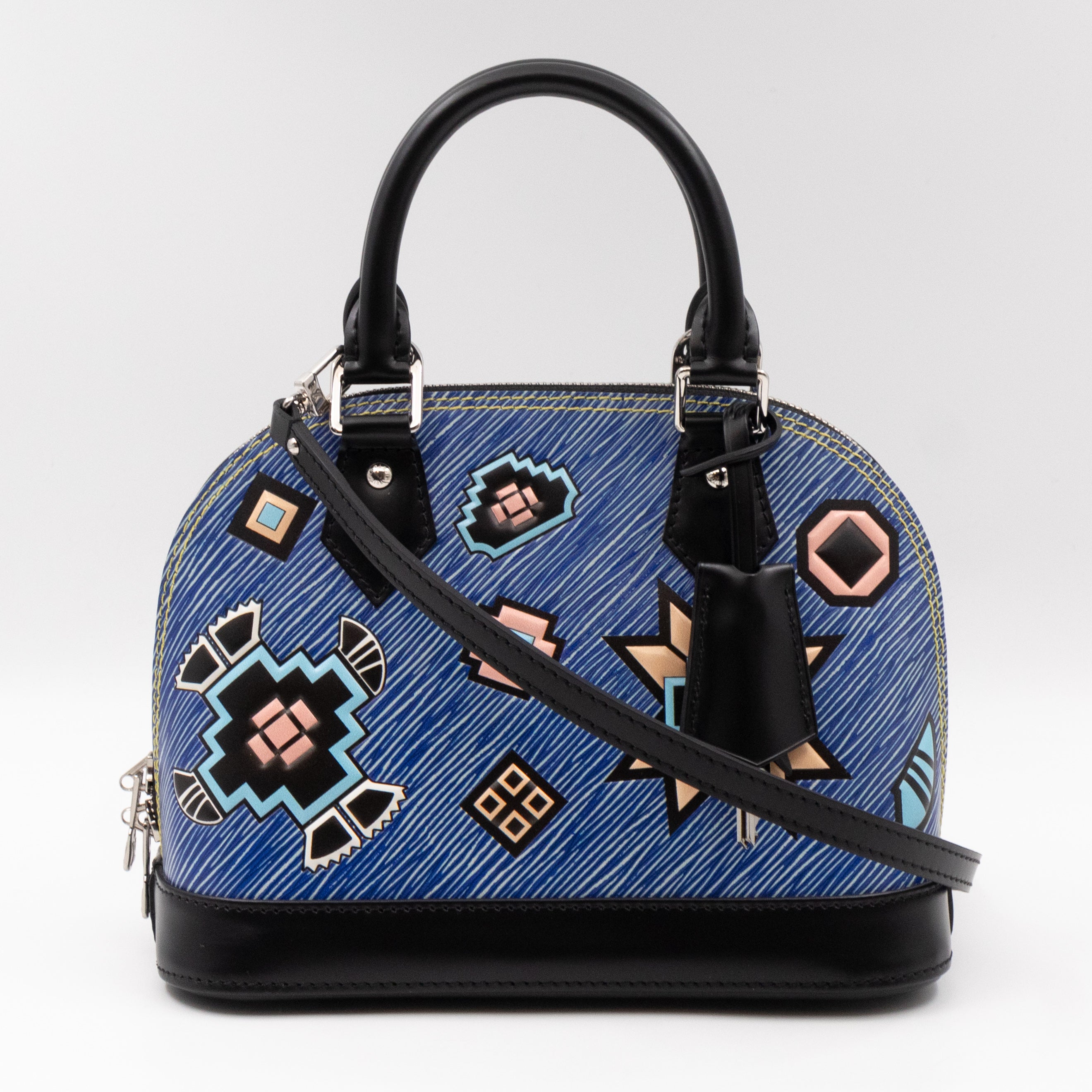 Alma BB Blue Azteque Epi Leather