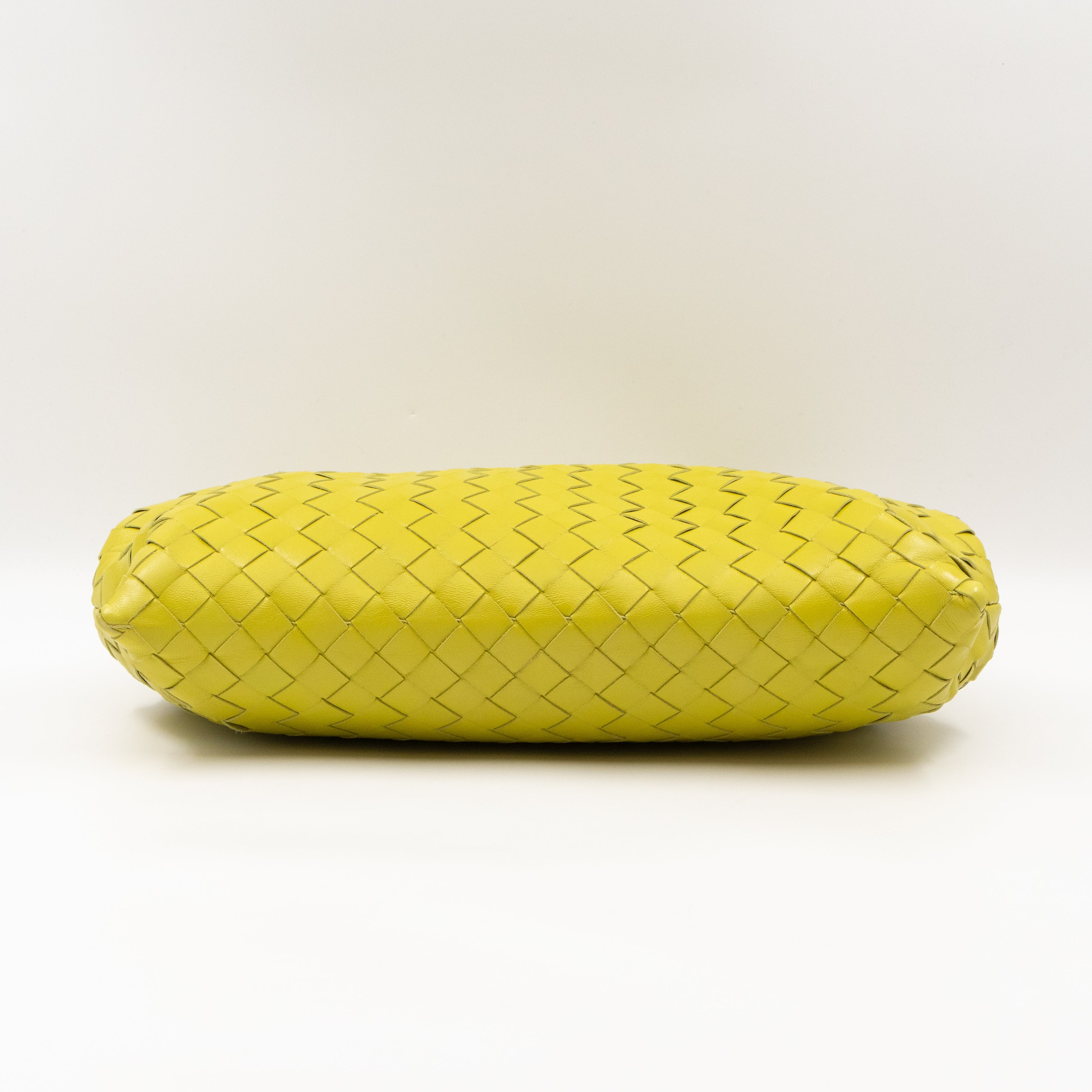 Clasp Document Case Kiwi Intrecciato Leather