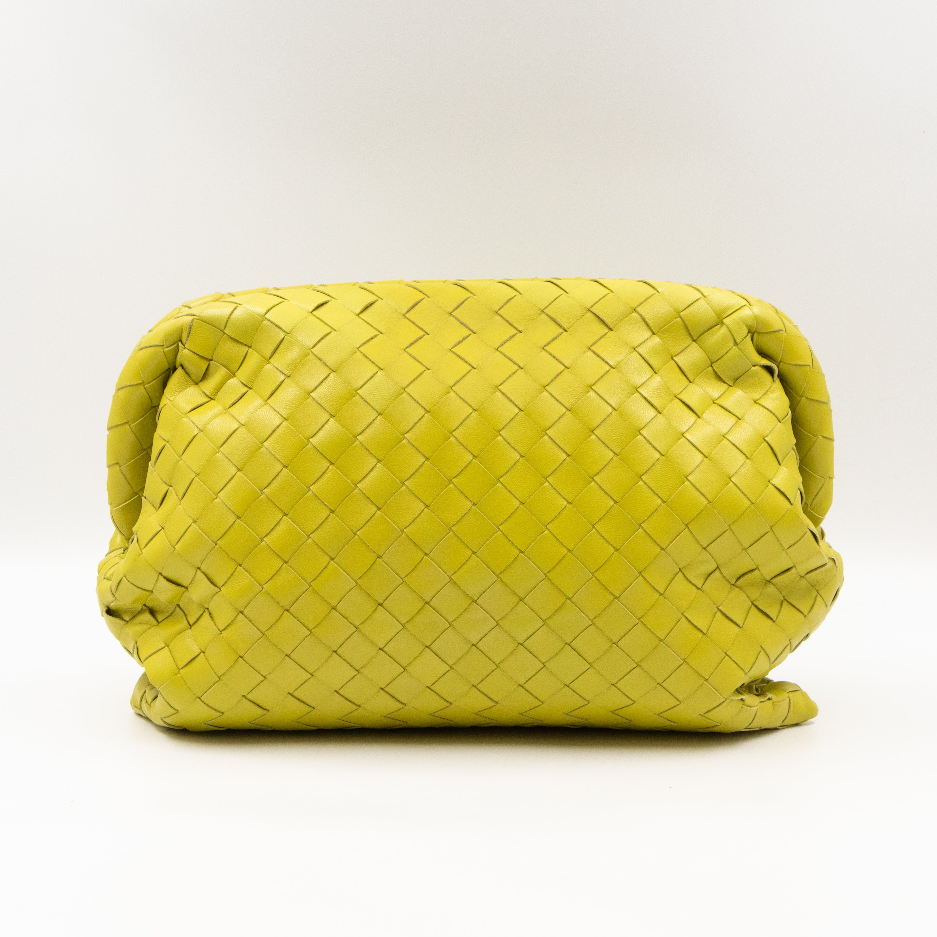 Clasp Document Case Kiwi Intrecciato Leather