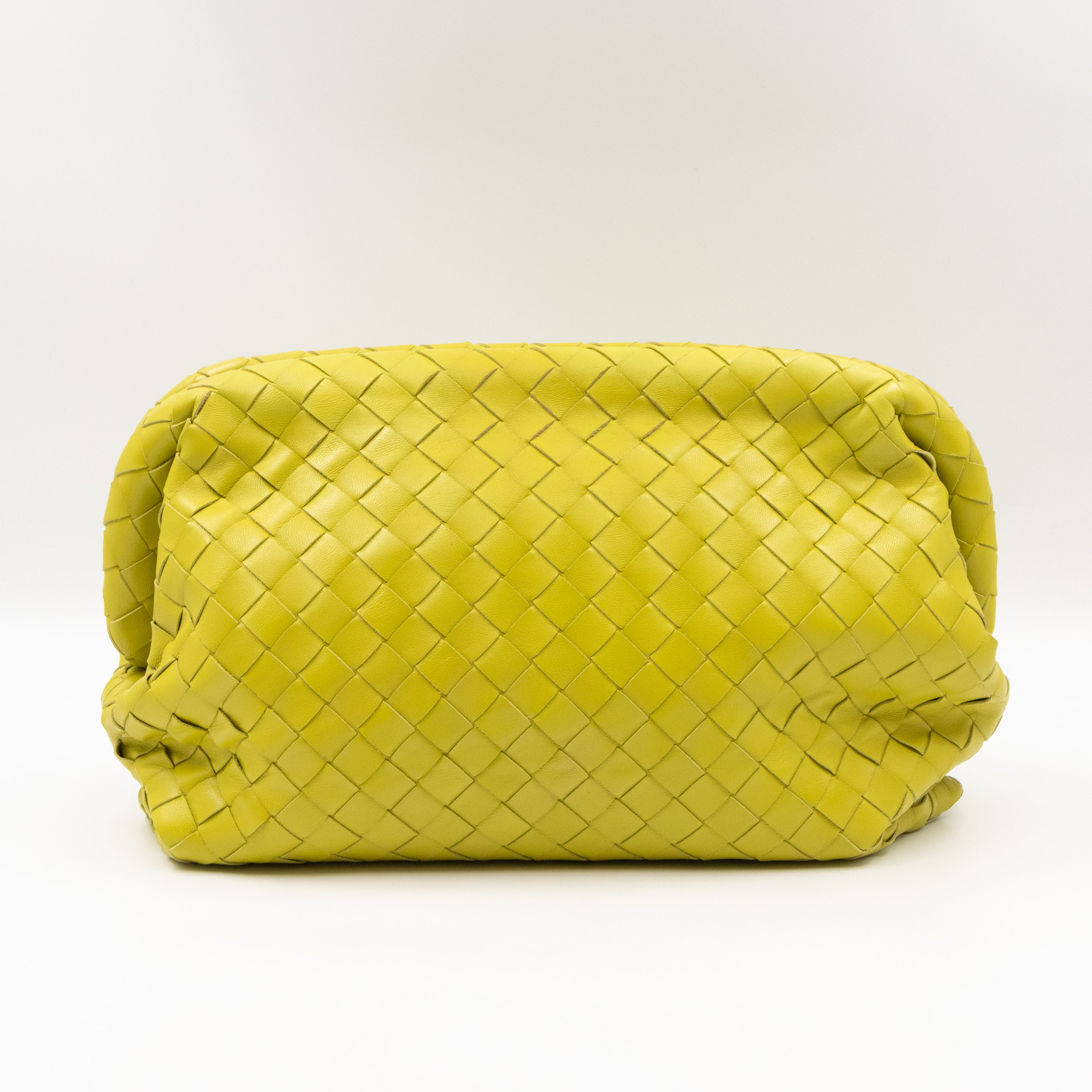 Clasp Document Case Kiwi Intrecciato Leather