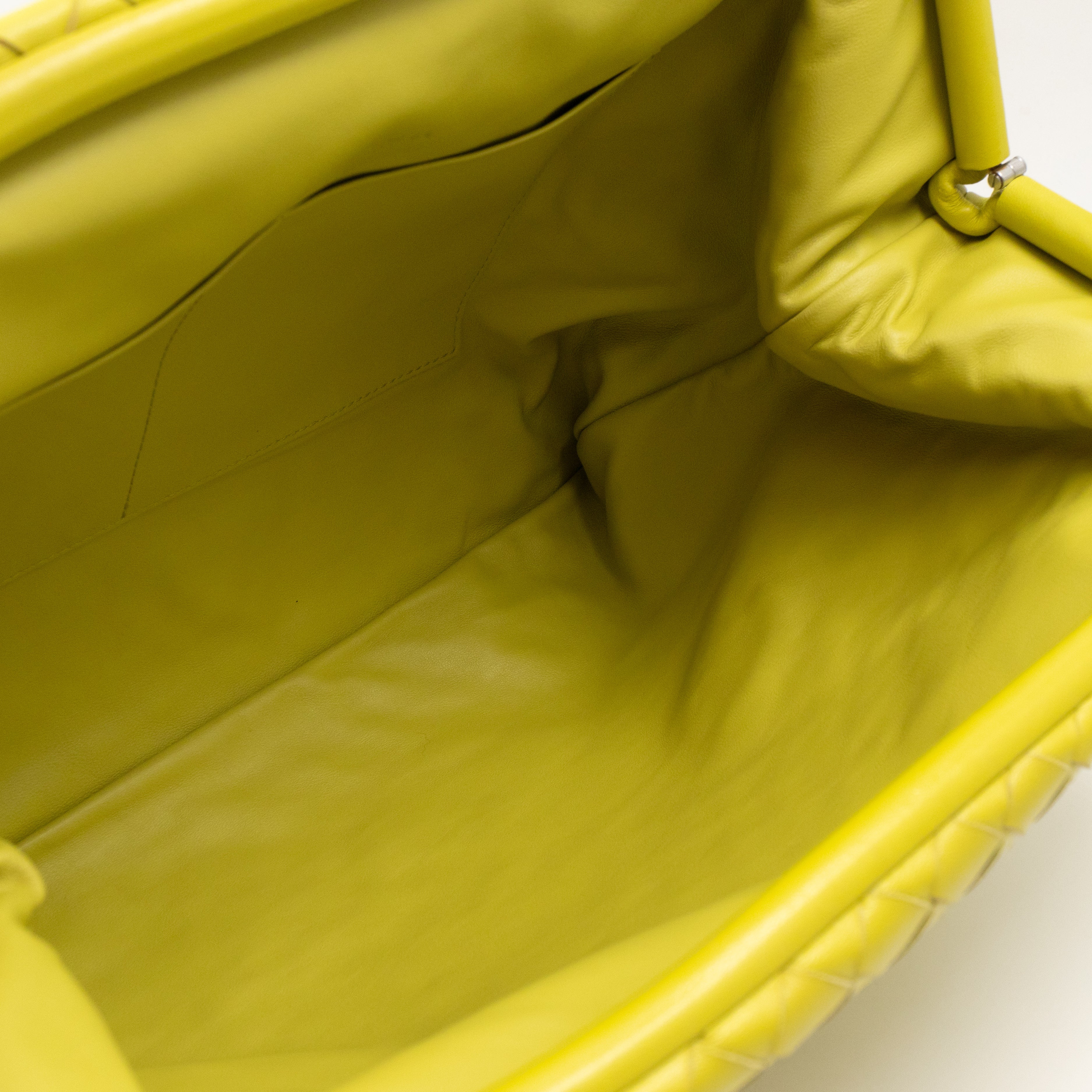 Clasp Document Case Kiwi Intrecciato Leather