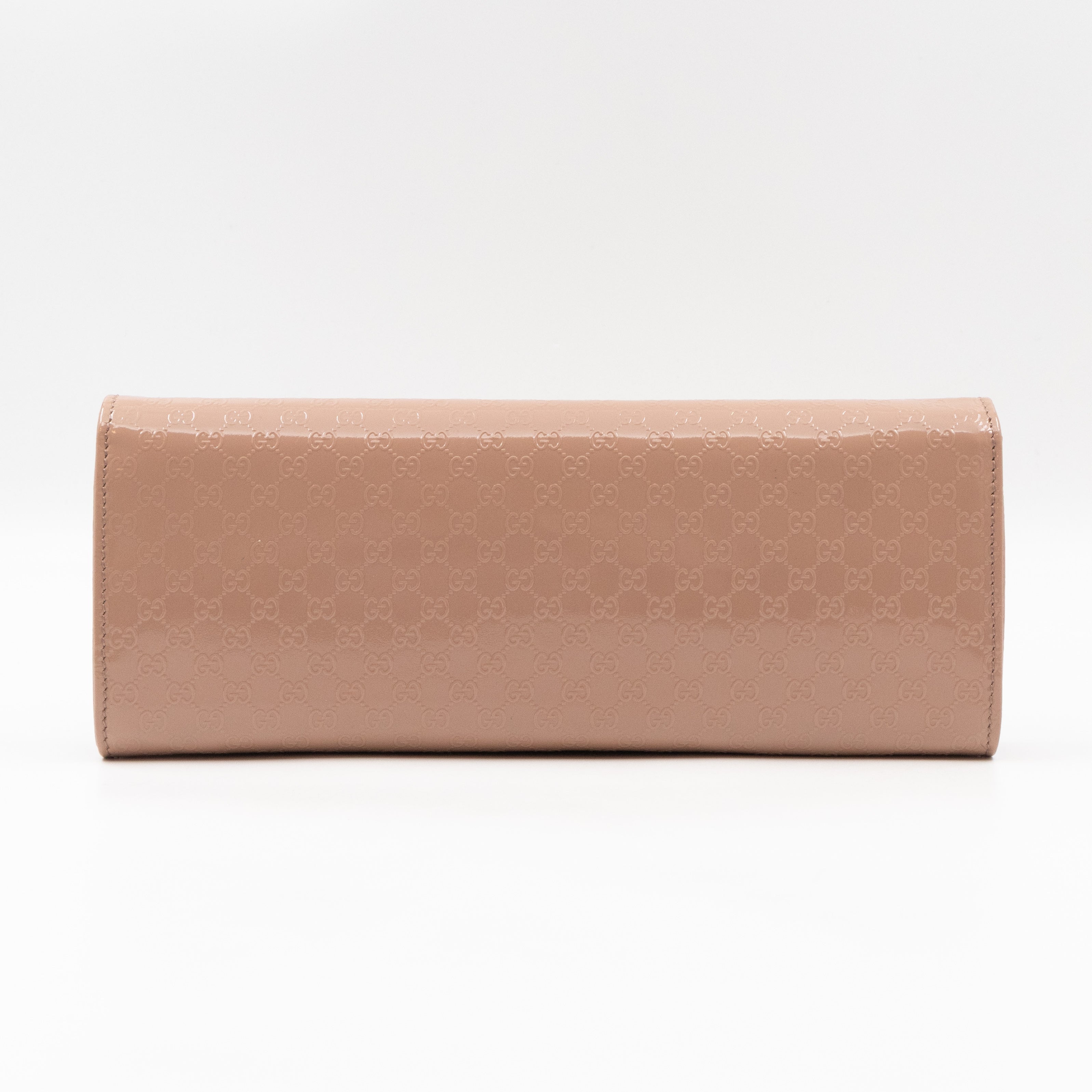 Broadway Clutch Beige Microguccissima Patent Leather