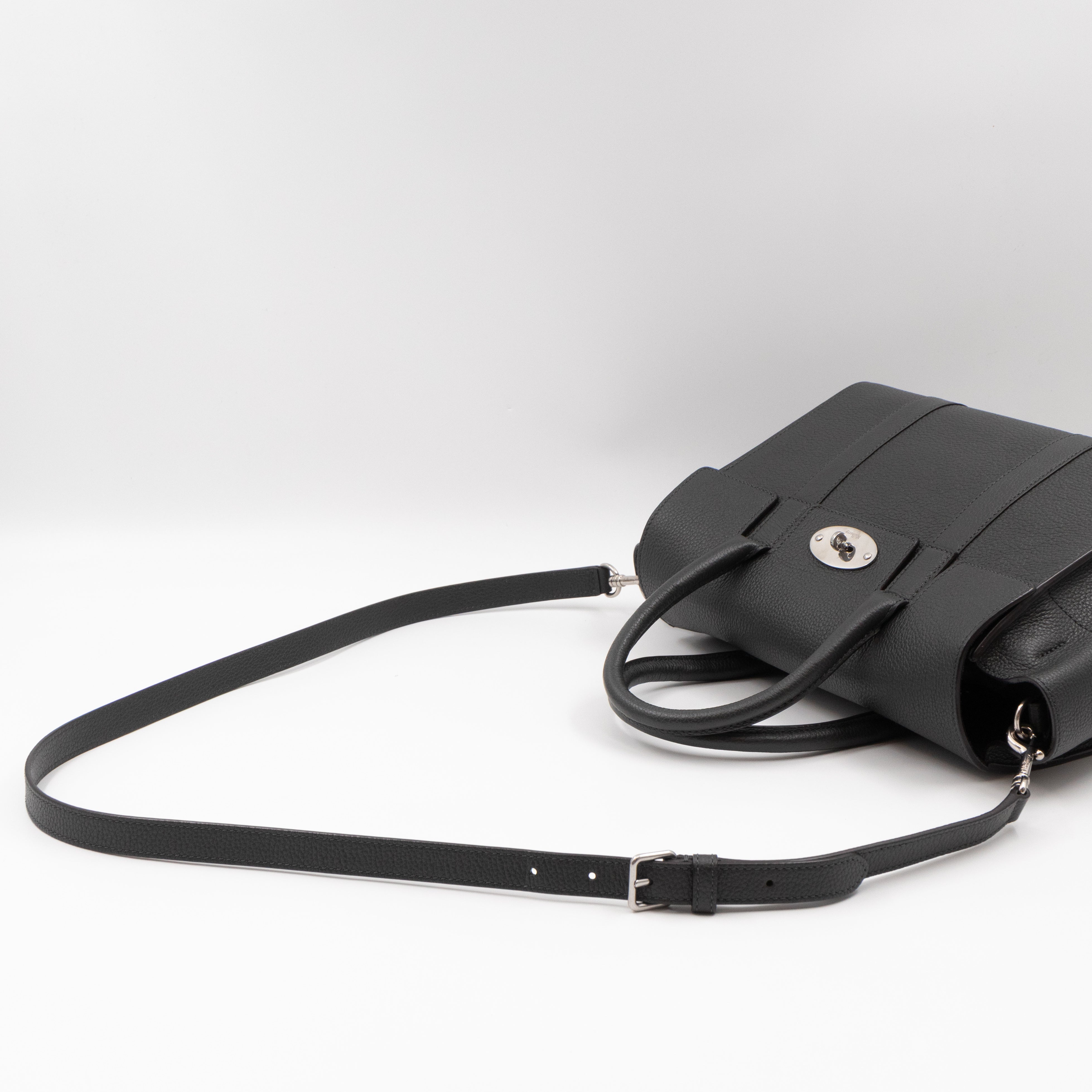 Small New Bayswater Dark Grey Leather