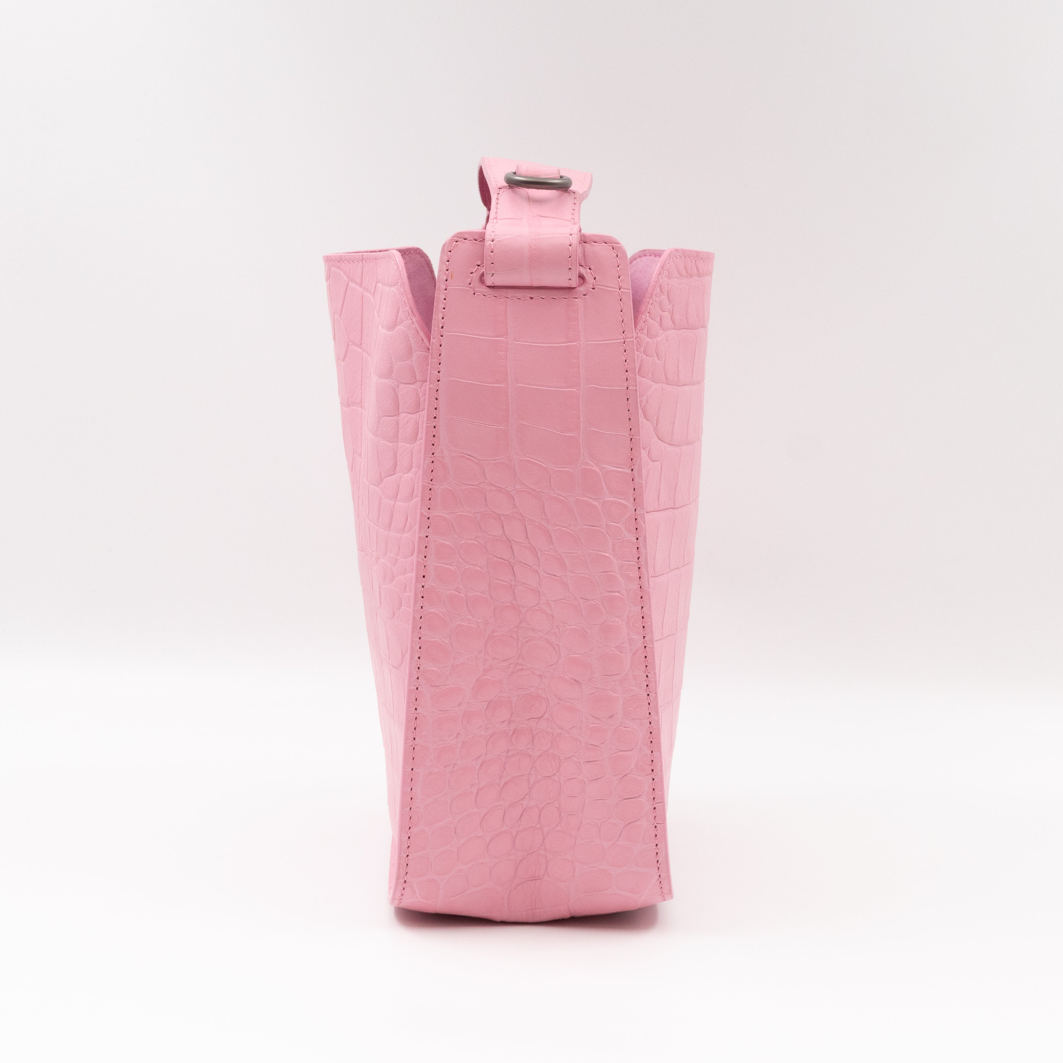 Tool 2.0 XS North-South Tote Bag Light Pink Embossed Calfskin