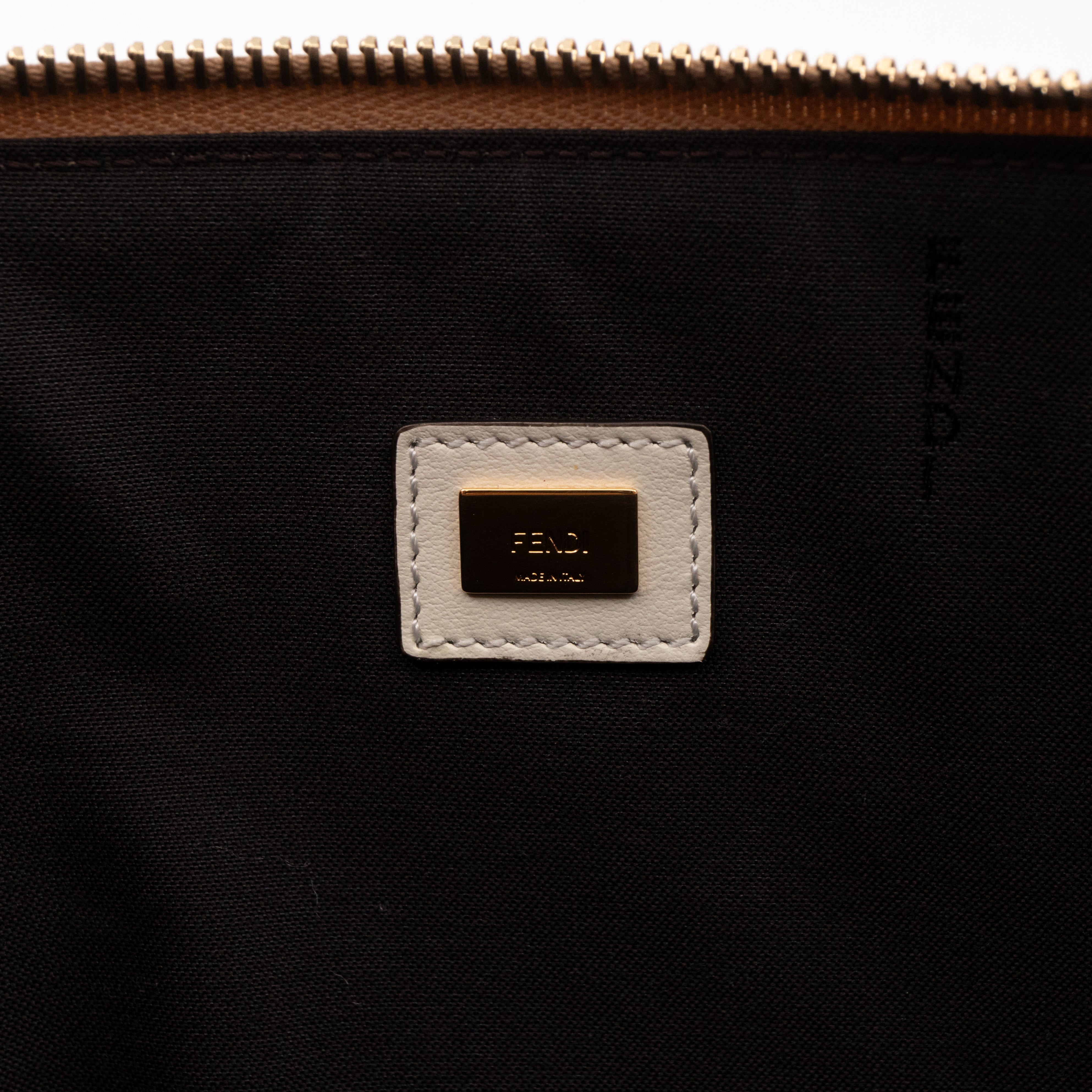 Fendi Roma Large Flat Pouch Pink Shearling