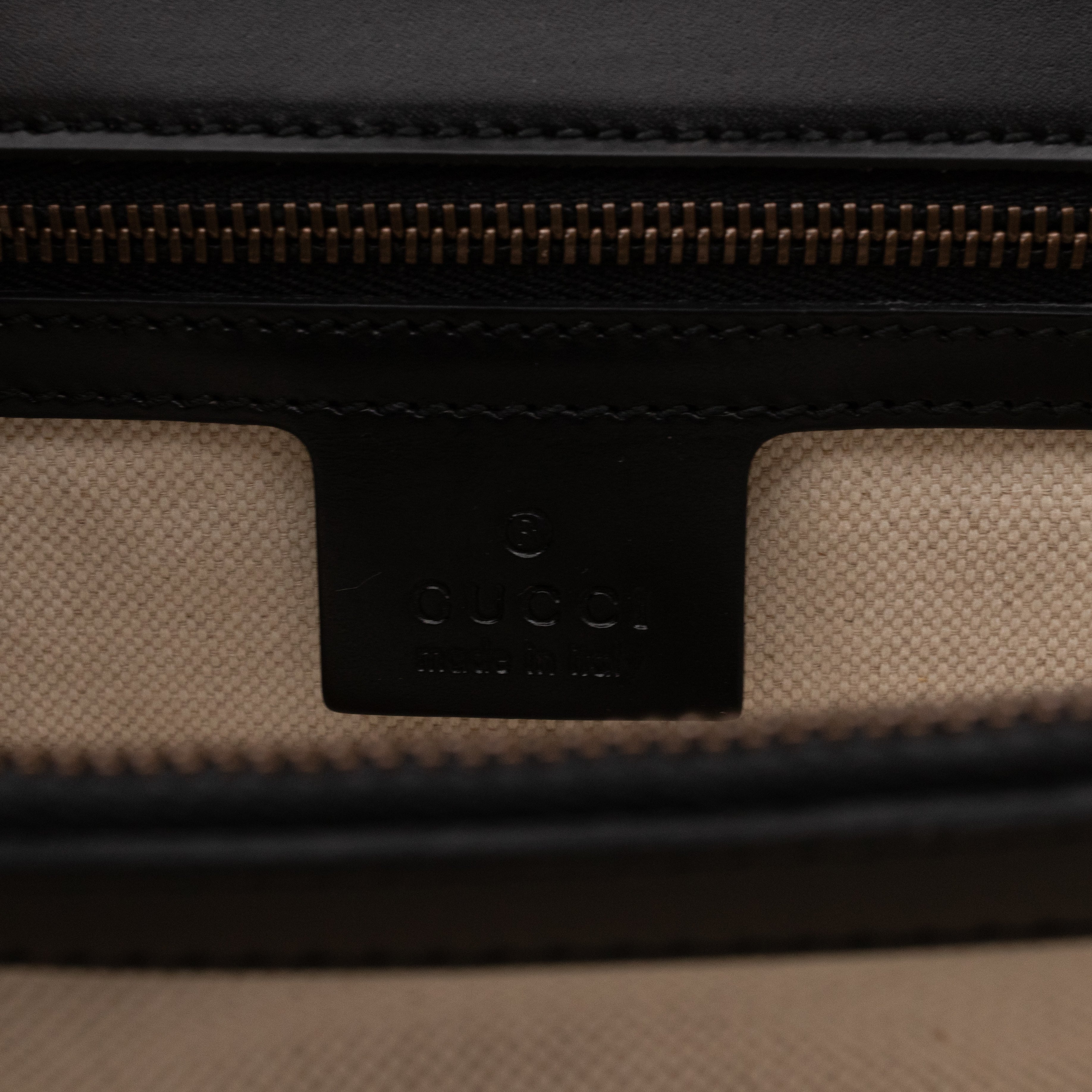 GG Marmont Medium Malaga Heart Chain Bag Black Leather