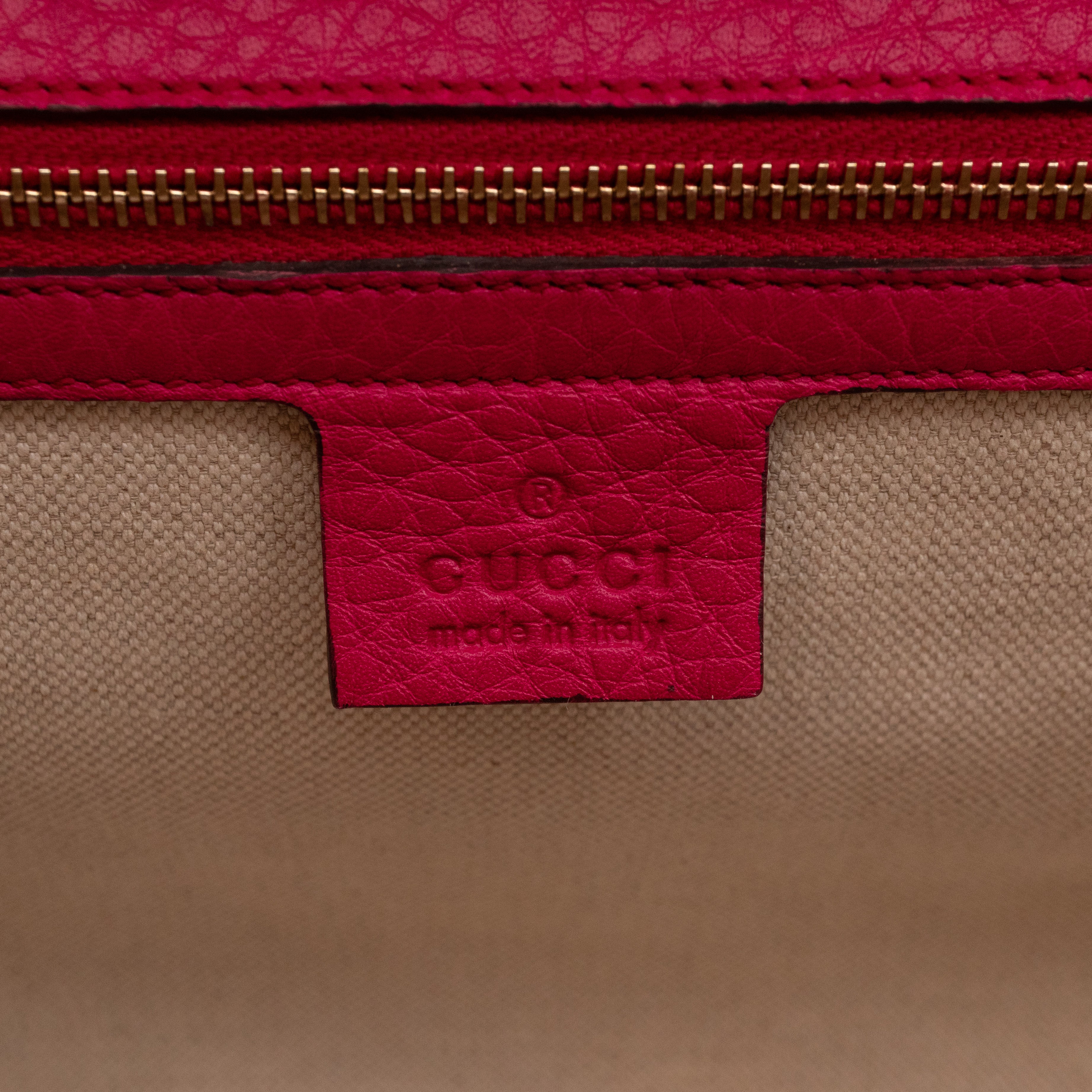 New Bamboo Large Top Handle Bag Pink Leather