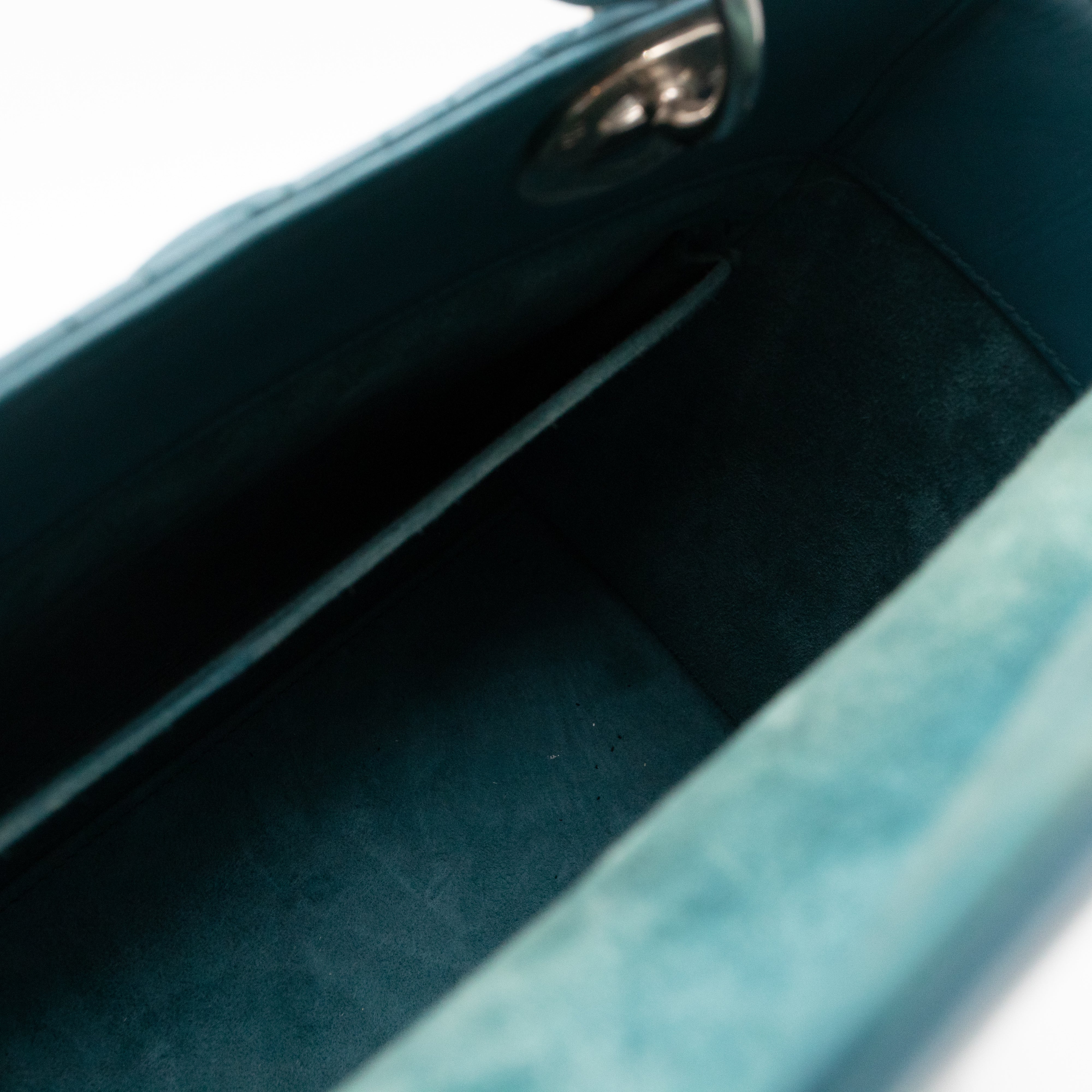 Lady Dior Medium Blue Lambskin Leather