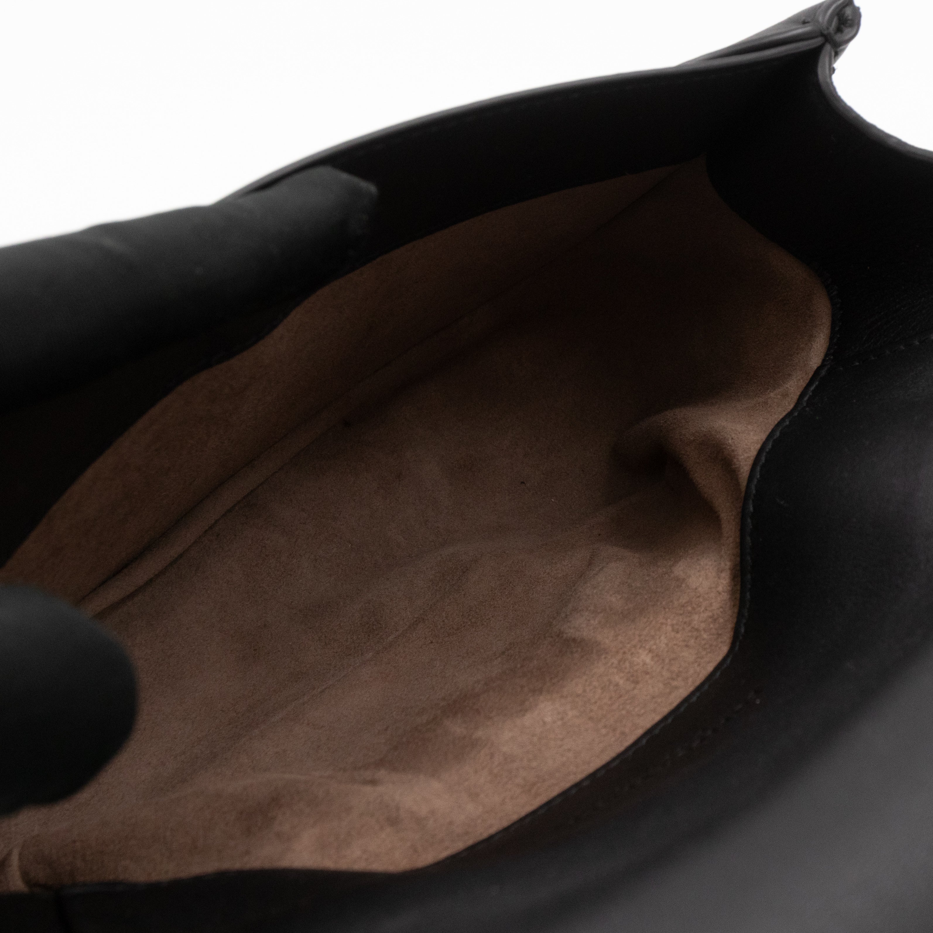 Luna Crossbody Bag Intrecciato Black Leather