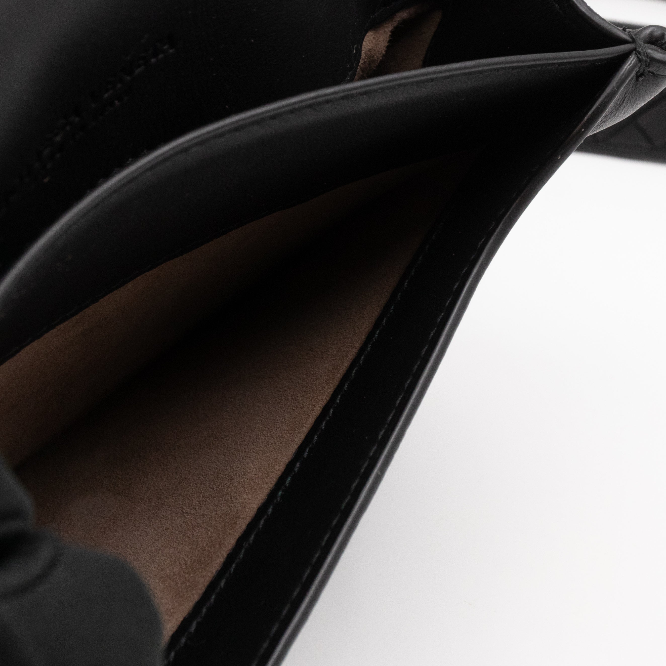 Luna Crossbody Bag Intrecciato Black Leather