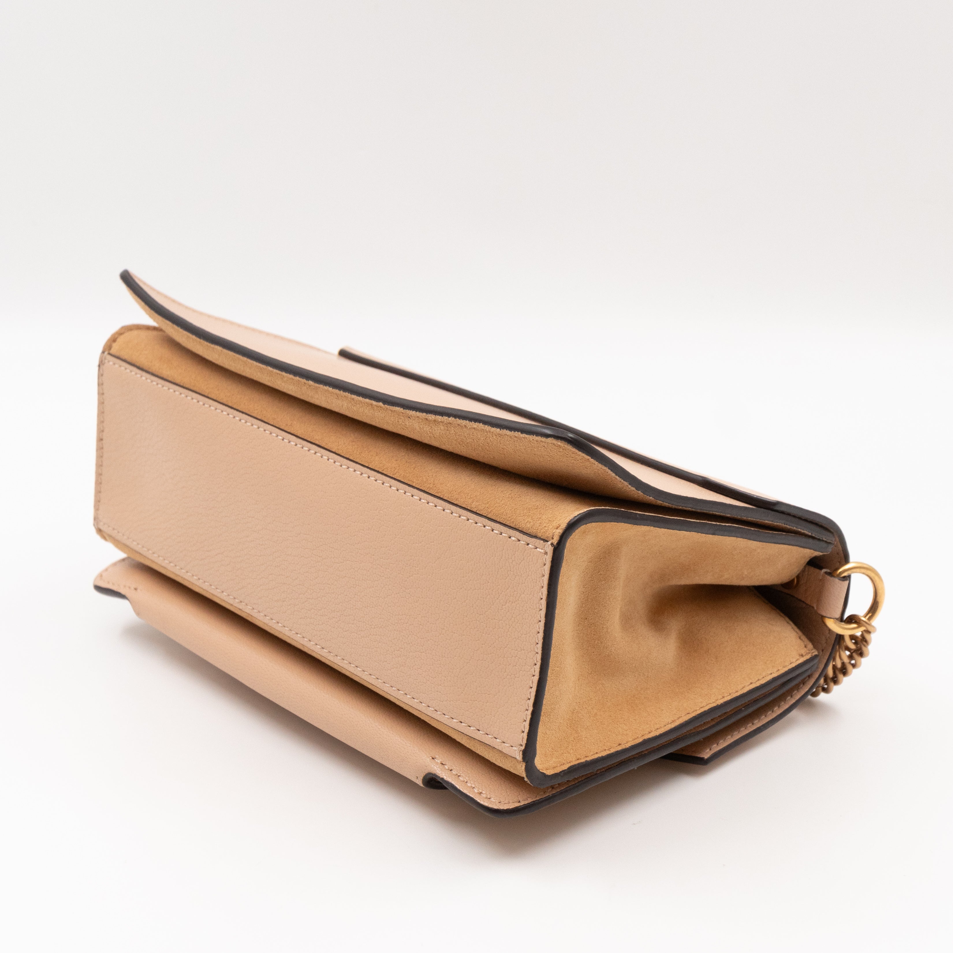 GV3 Small Crossbody Bag Beige Leather