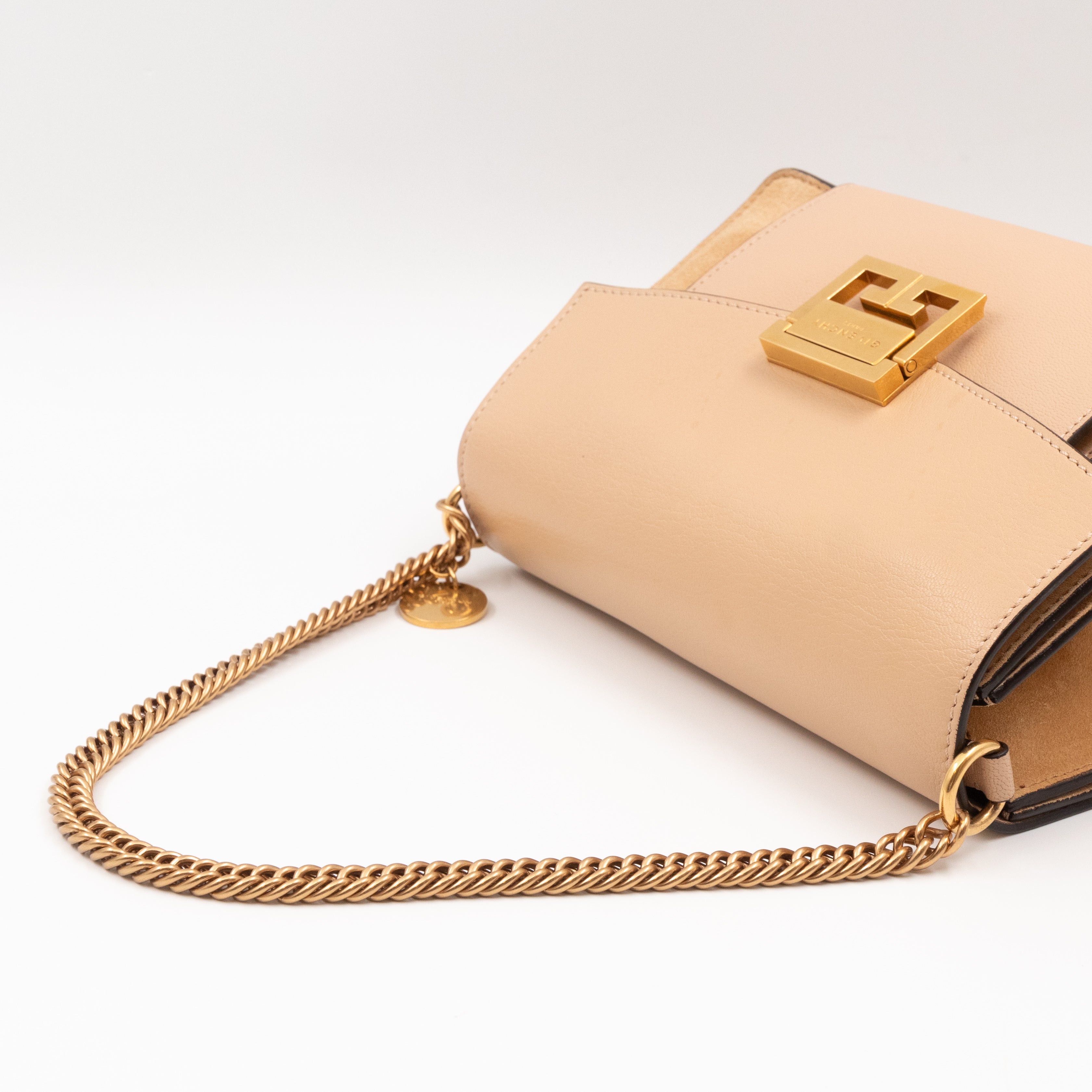 GV3 Small Crossbody Bag Beige Leather