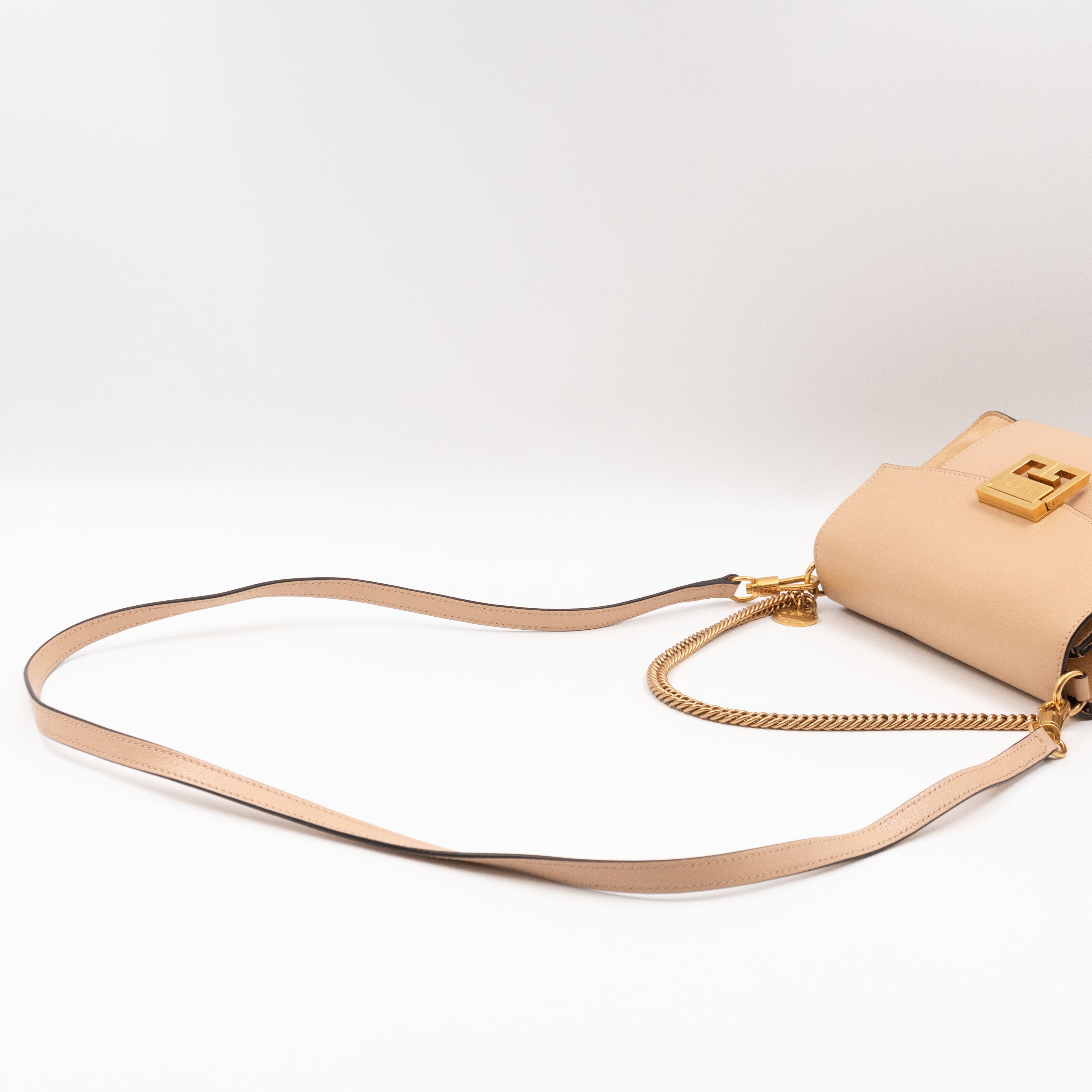 GV3 Small Crossbody Bag Beige Leather