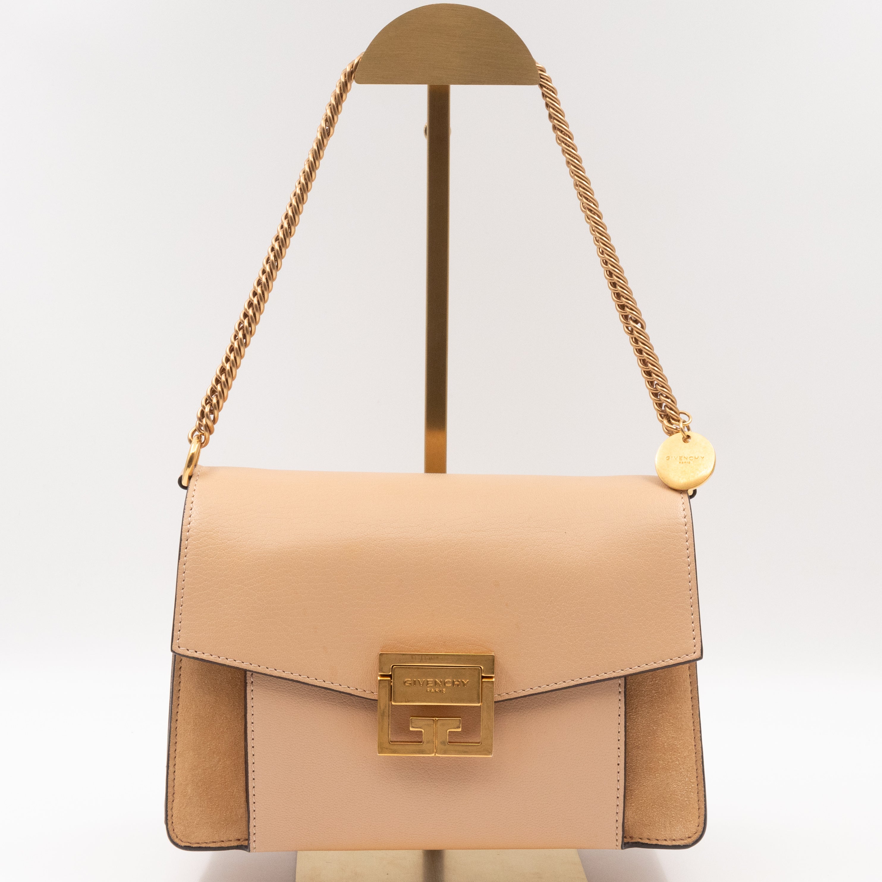 GV3 Small Crossbody Bag Beige Leather