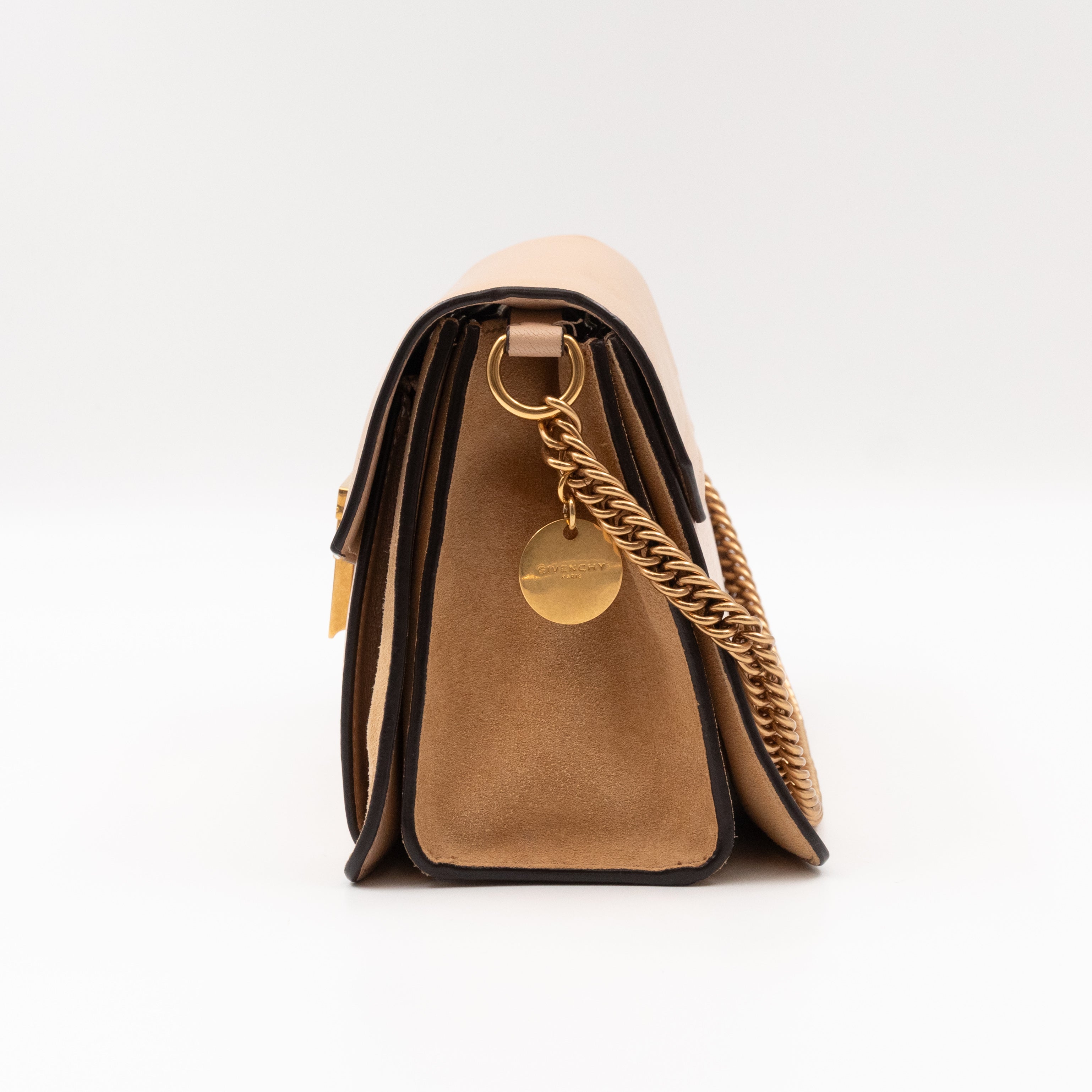 GV3 Small Crossbody Bag Beige Leather