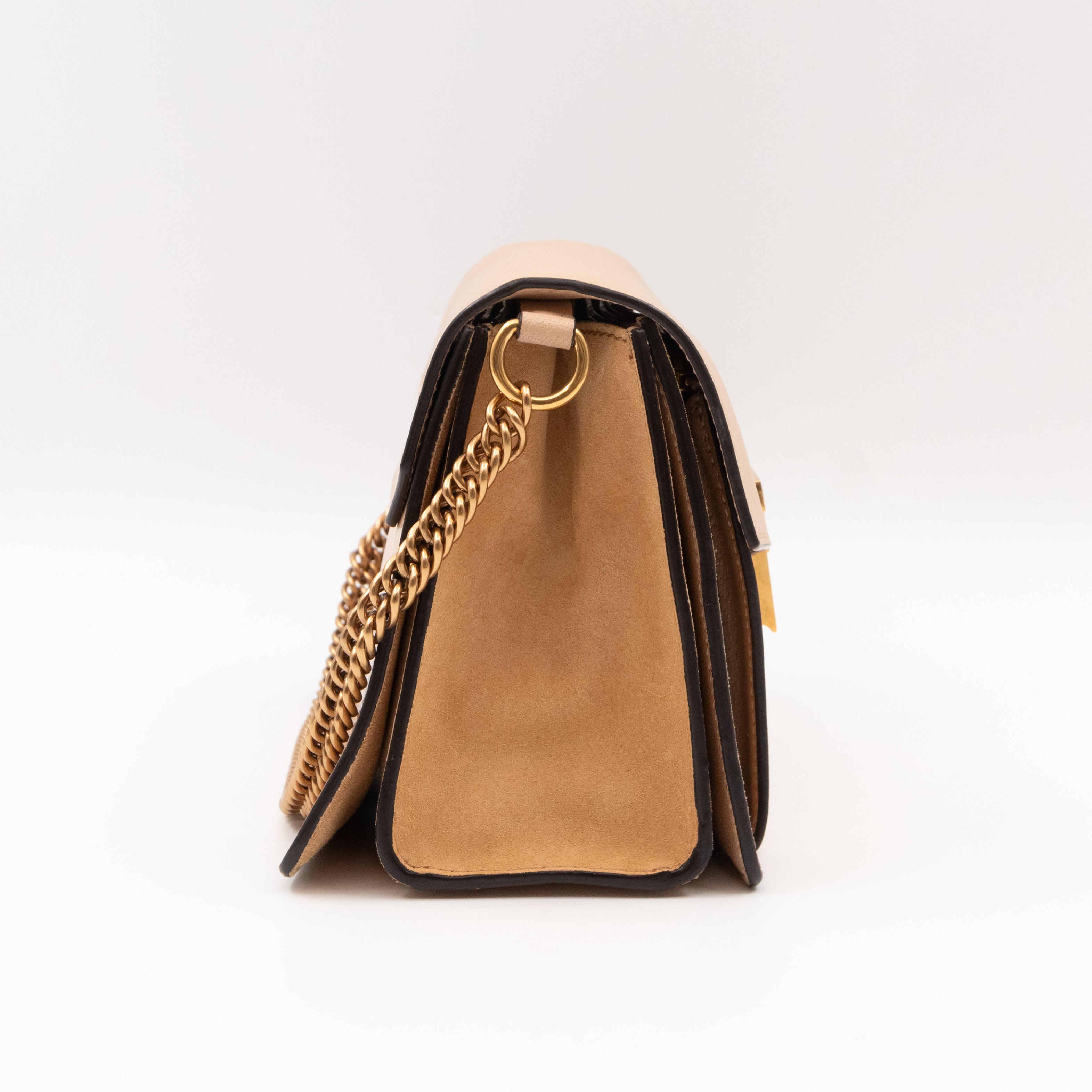 GV3 Small Crossbody Bag Beige Leather