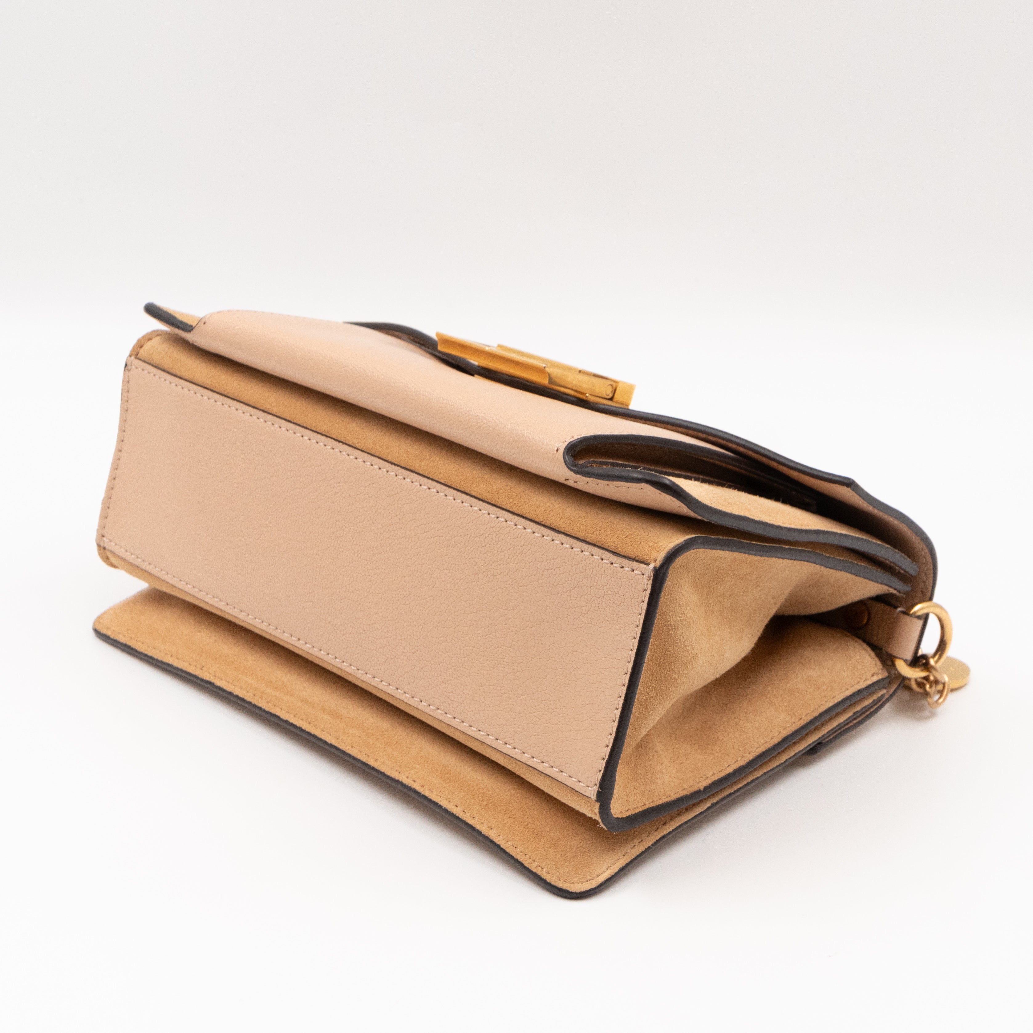 GV3 Small Crossbody Bag Beige Leather