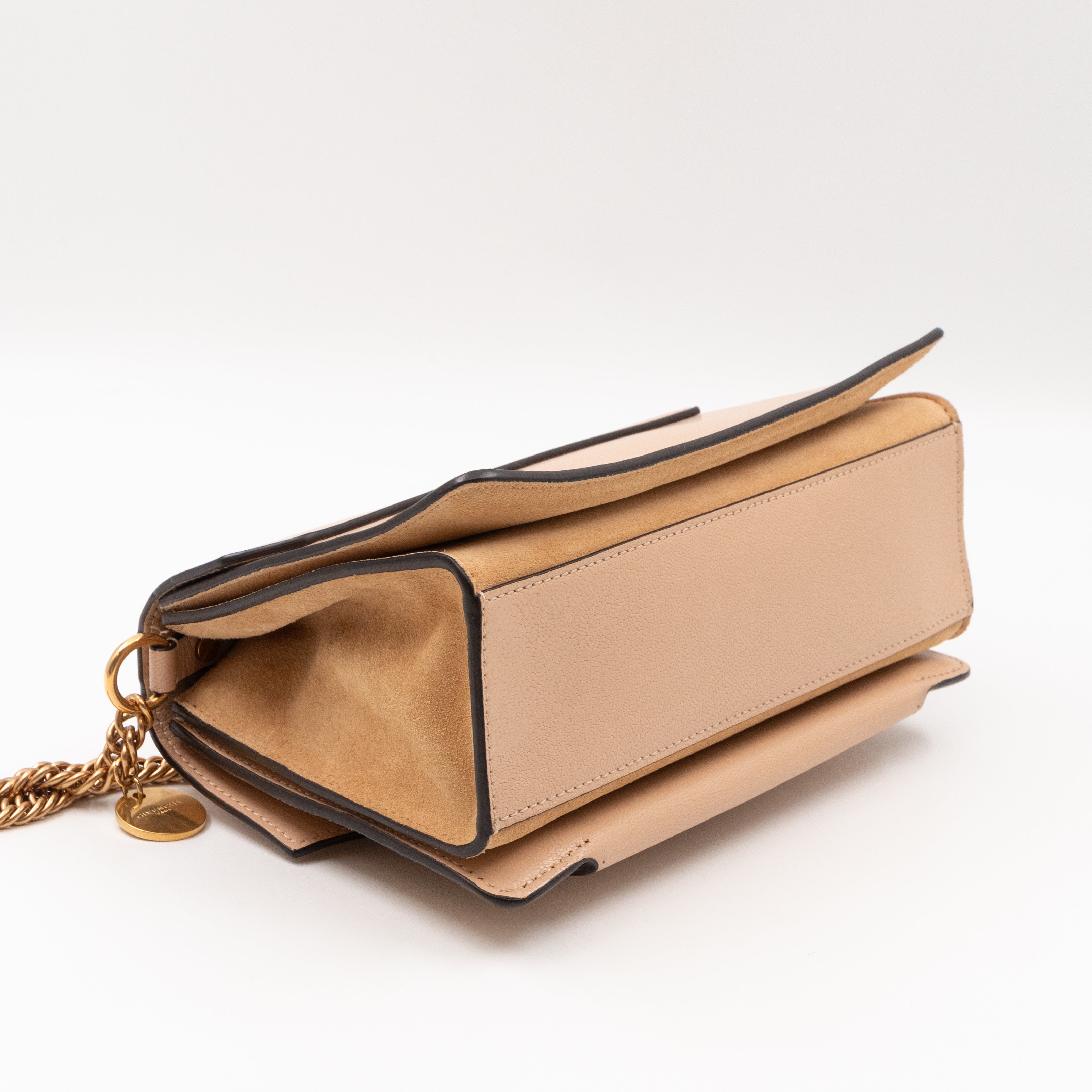 GV3 Small Crossbody Bag Beige Leather