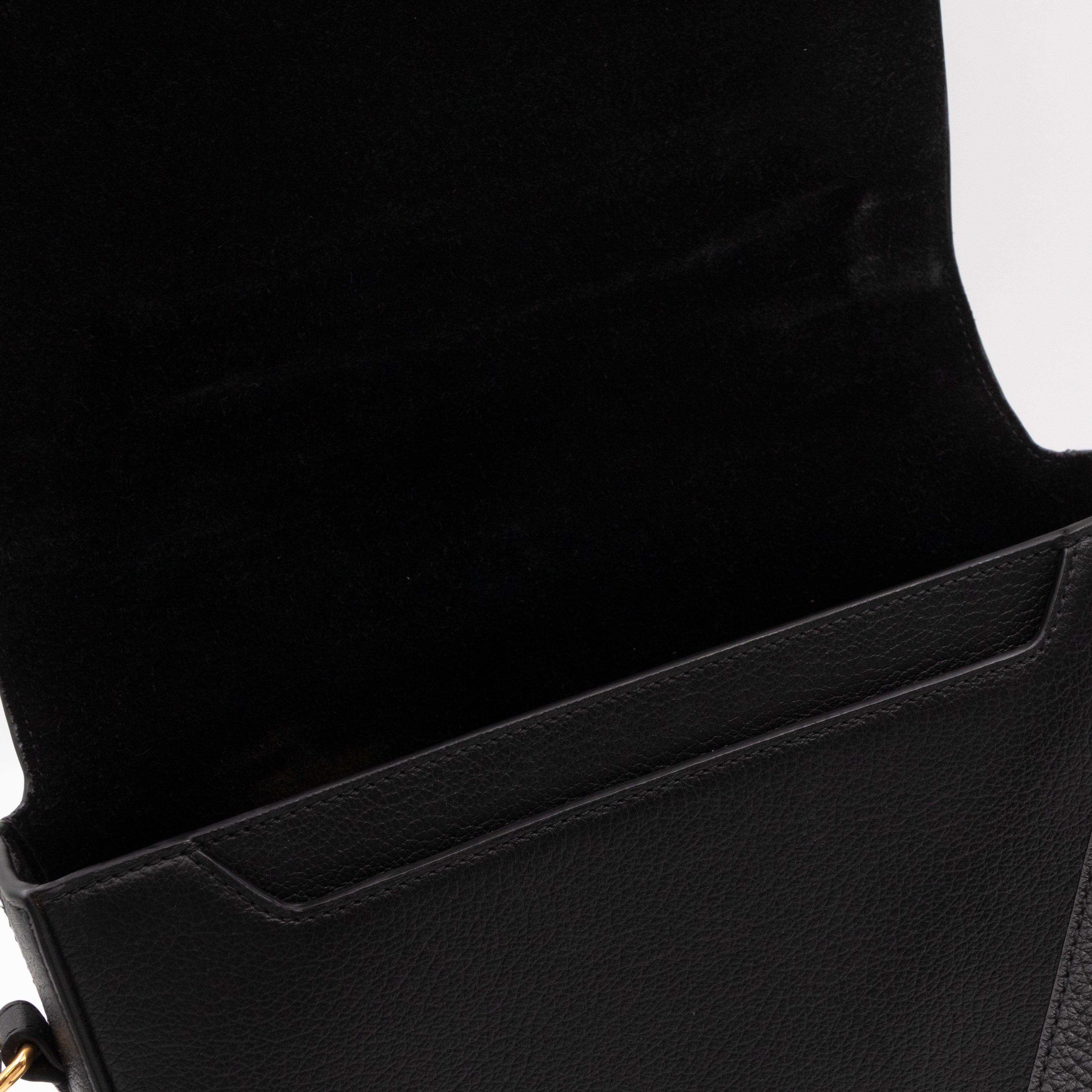 Tenby Crossbody Bag Black Calfskin Leather