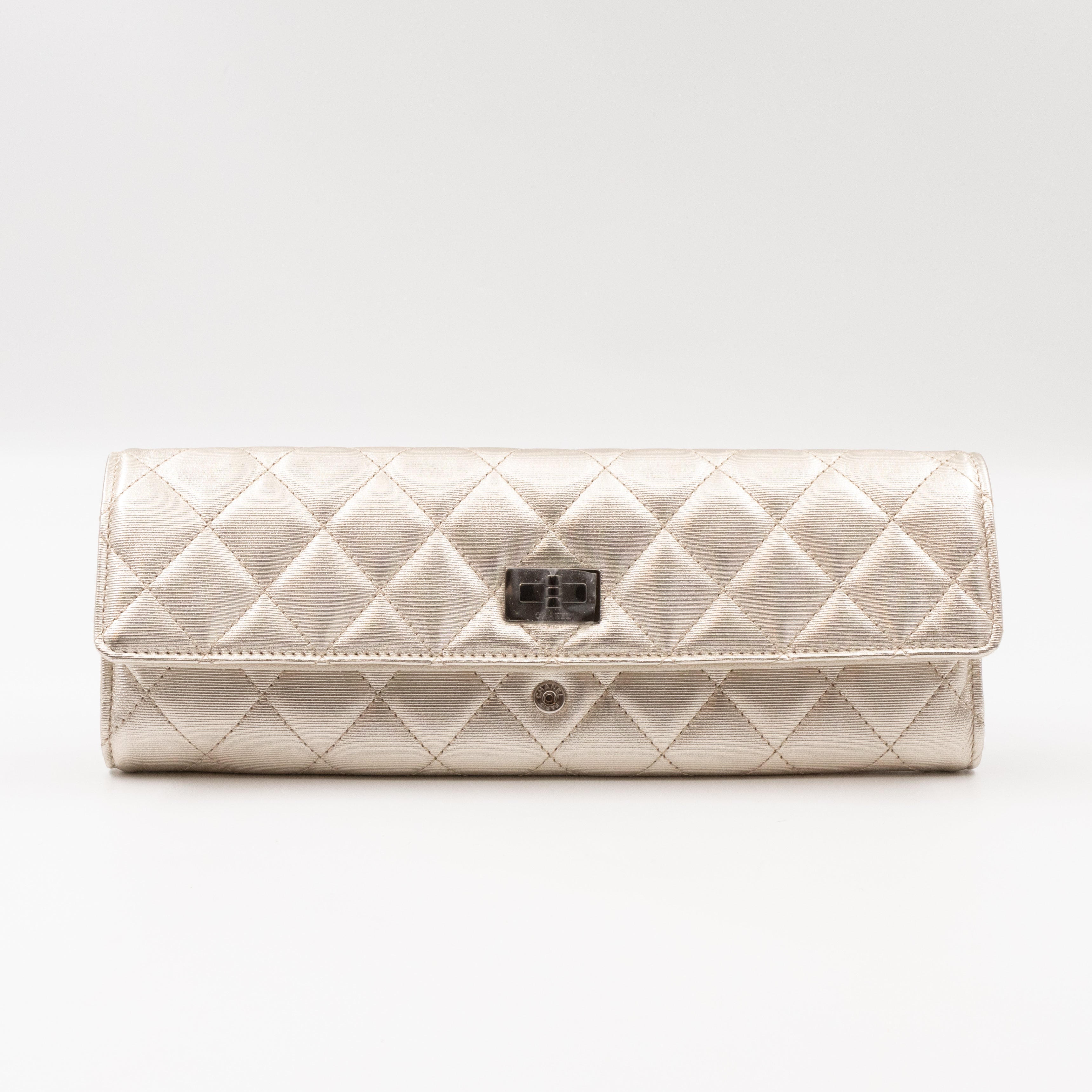 2.55 Jewelry Case Clutch Silver