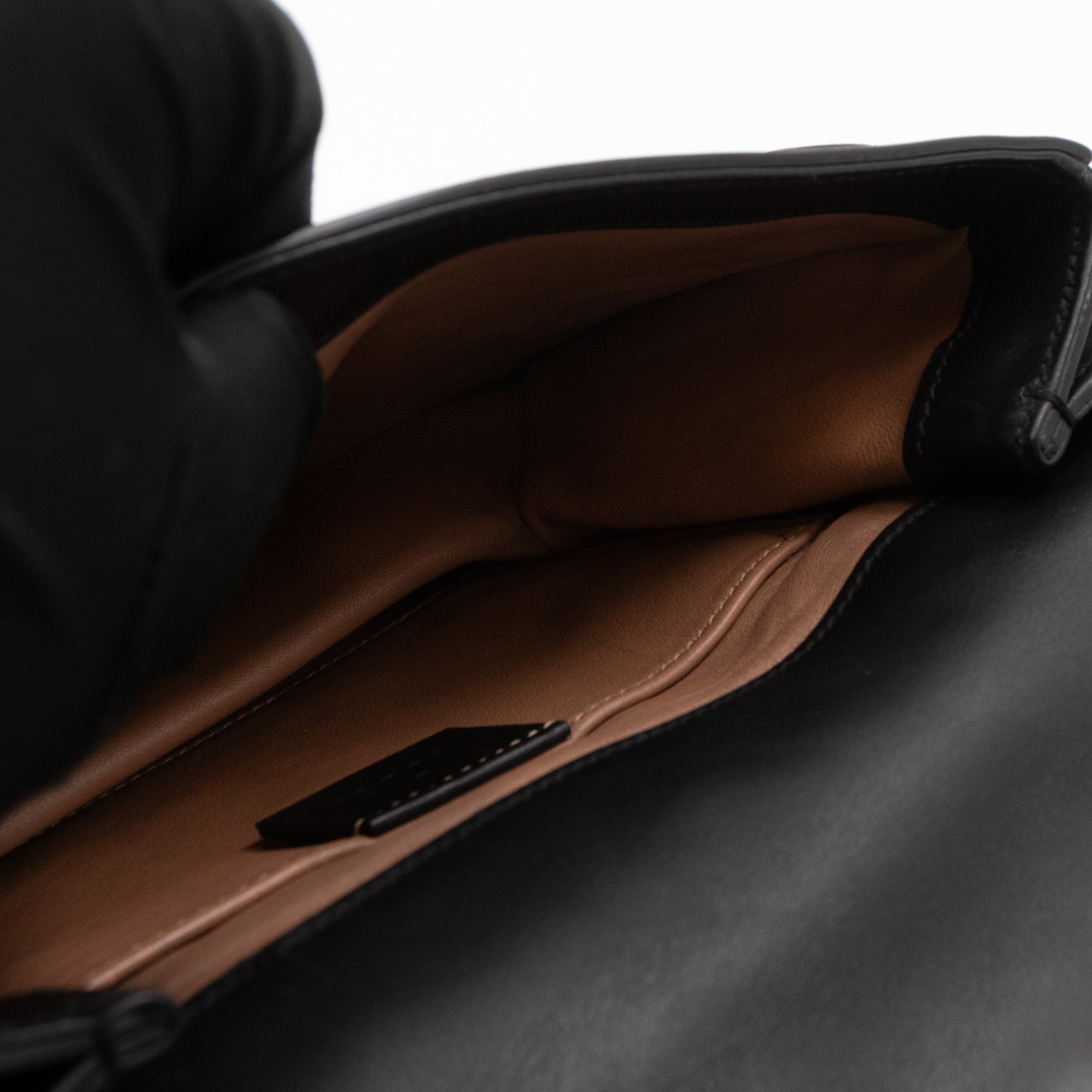 Broadway Pearl Studded Mini Queen Margaret Bee Bag Black Nappa Leather