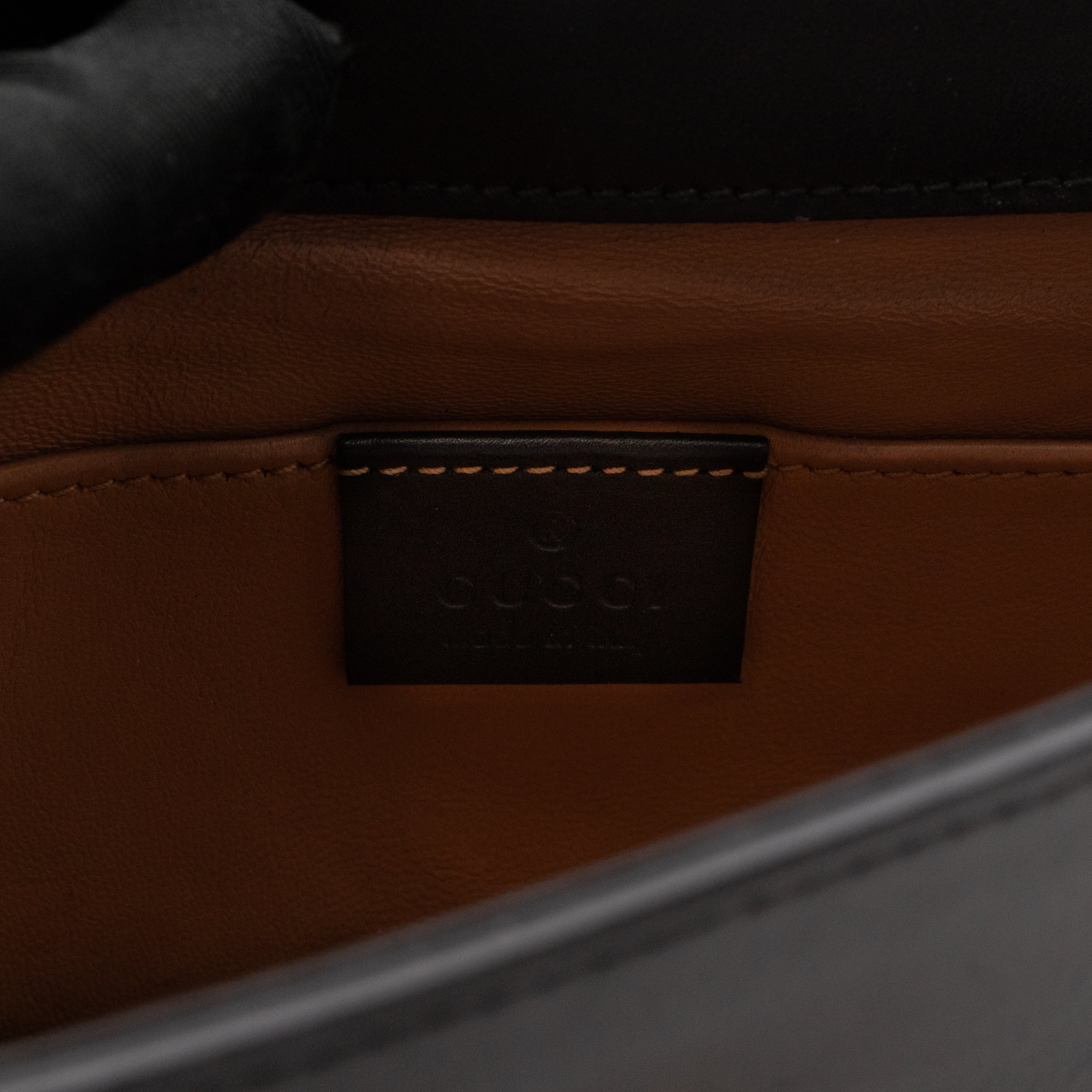 Broadway Pearl Studded Mini Queen Margaret Bee Bag Black Nappa Leather