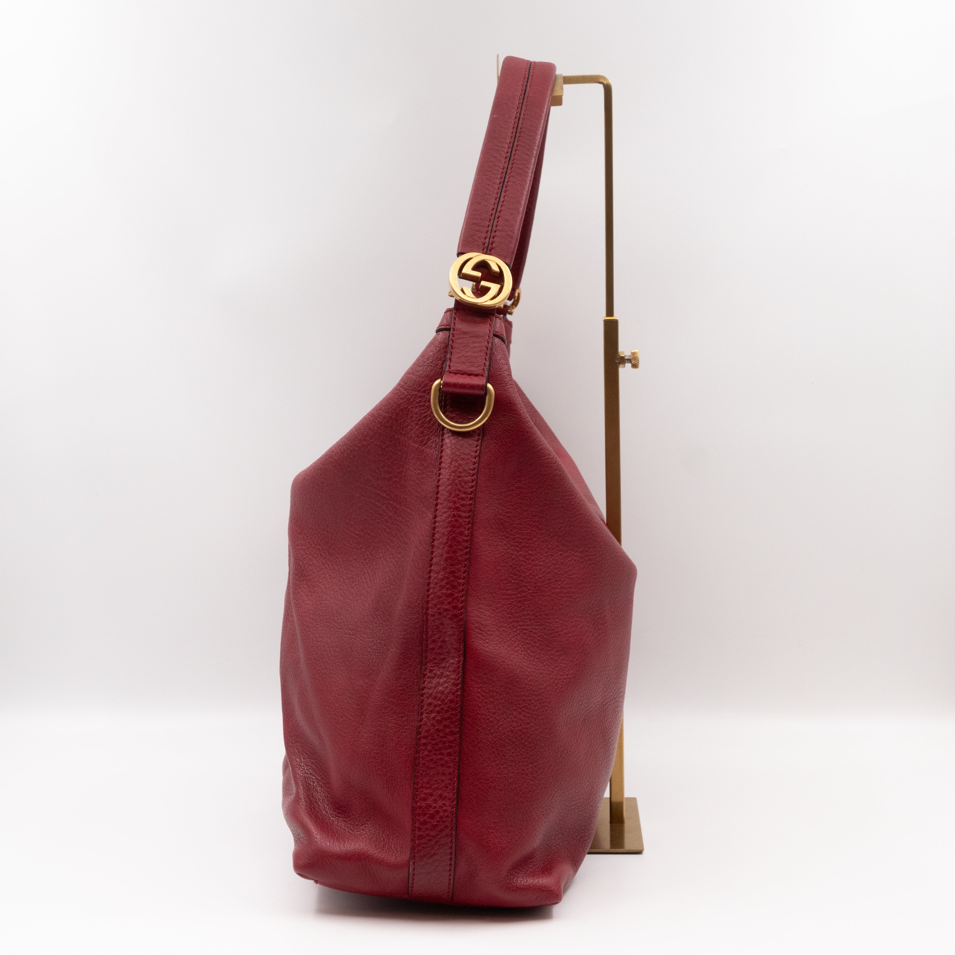 Miss GG Original Hobo Bag Red Leather