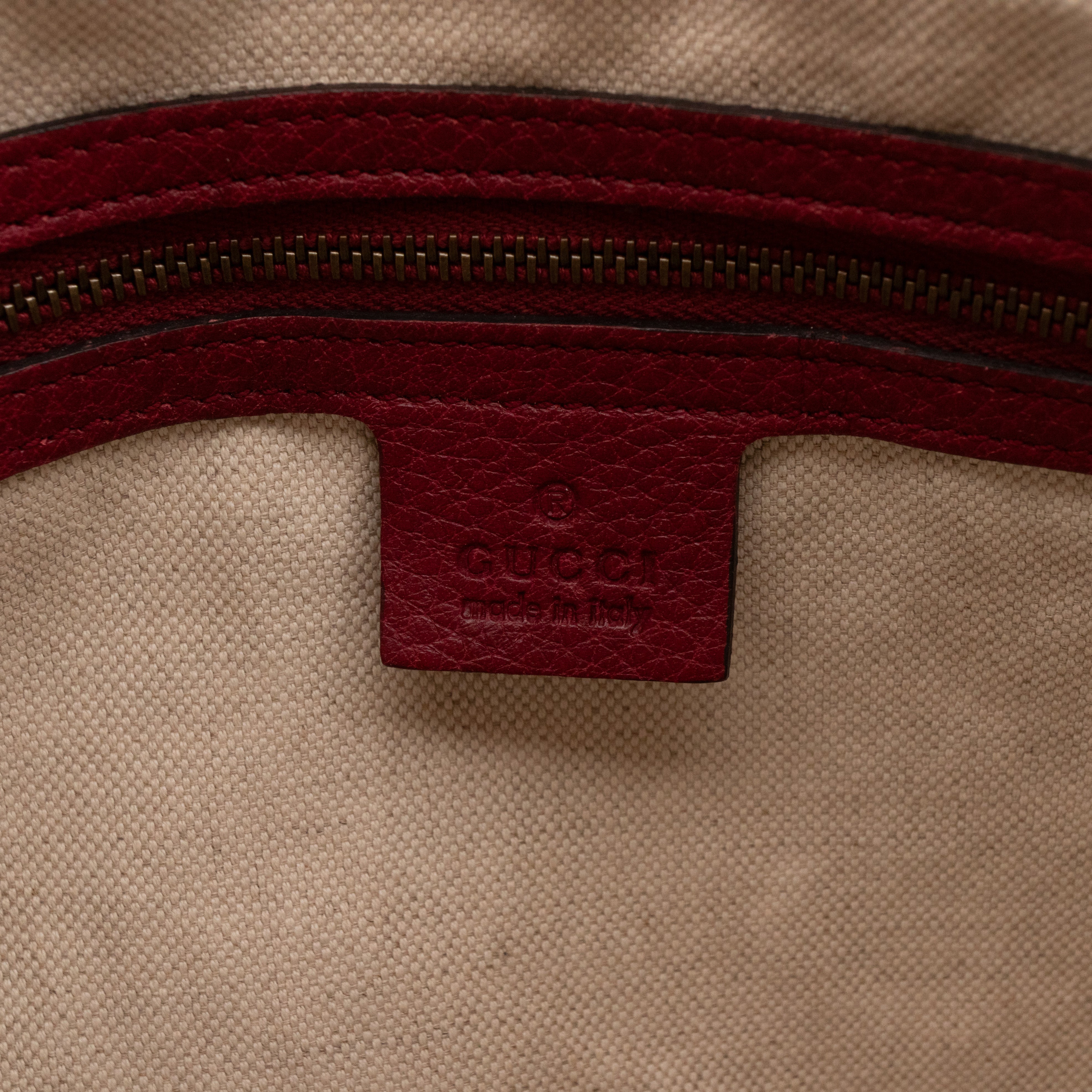 Miss GG Original Hobo Bag Red Leather