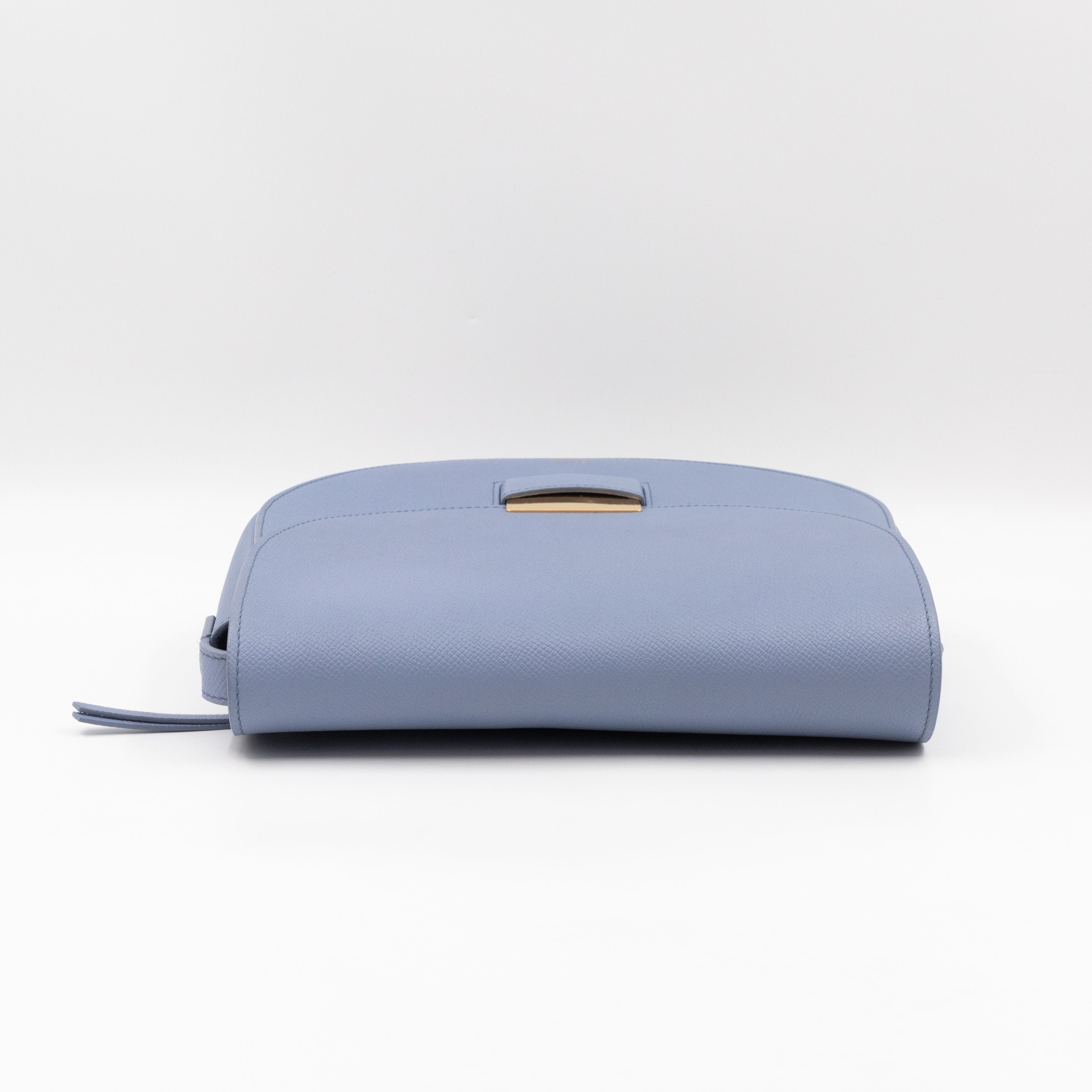 Trotteur Bag Medium Light Blue Grained Calfskin Leather