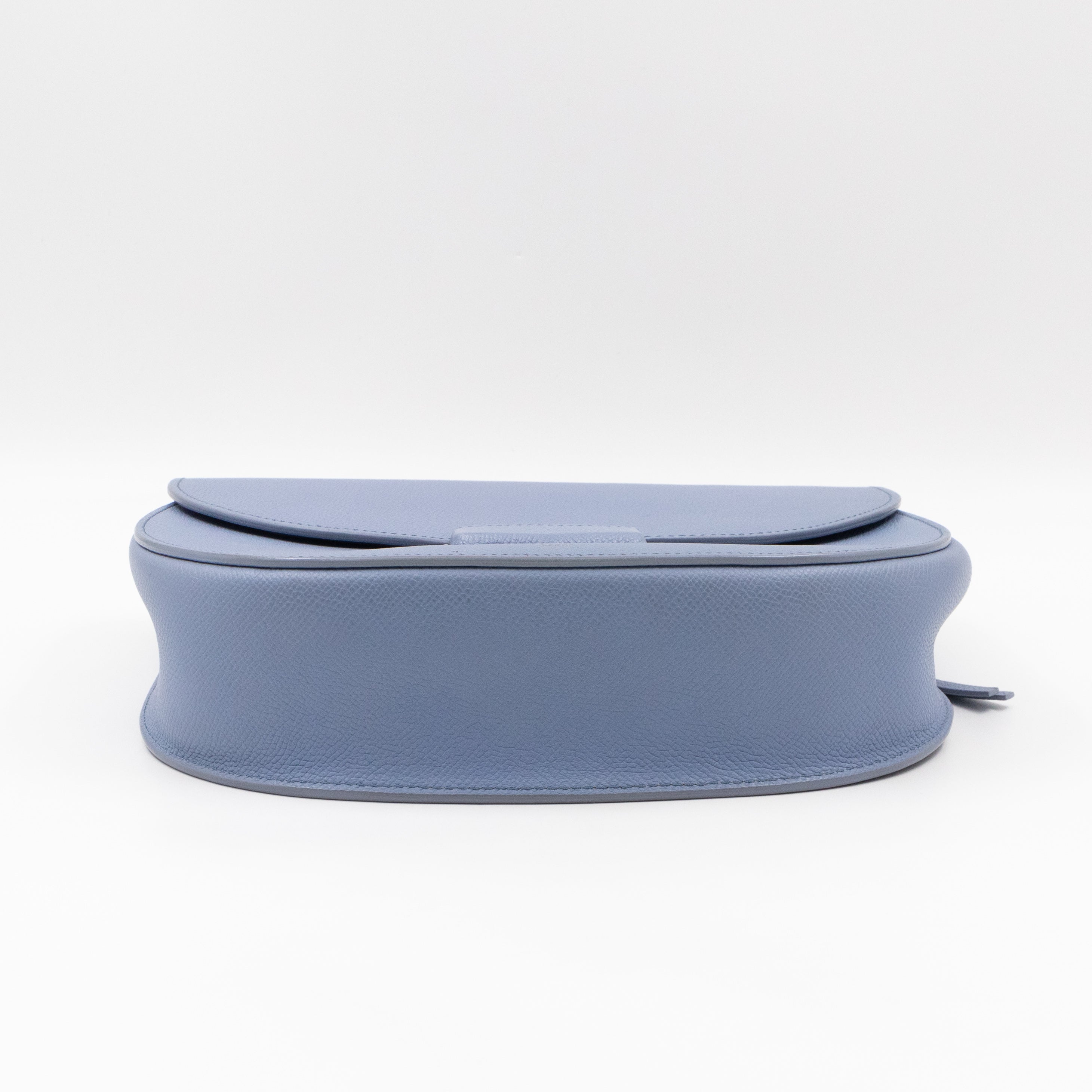 Trotteur Bag Medium Light Blue Grained Calfskin Leather