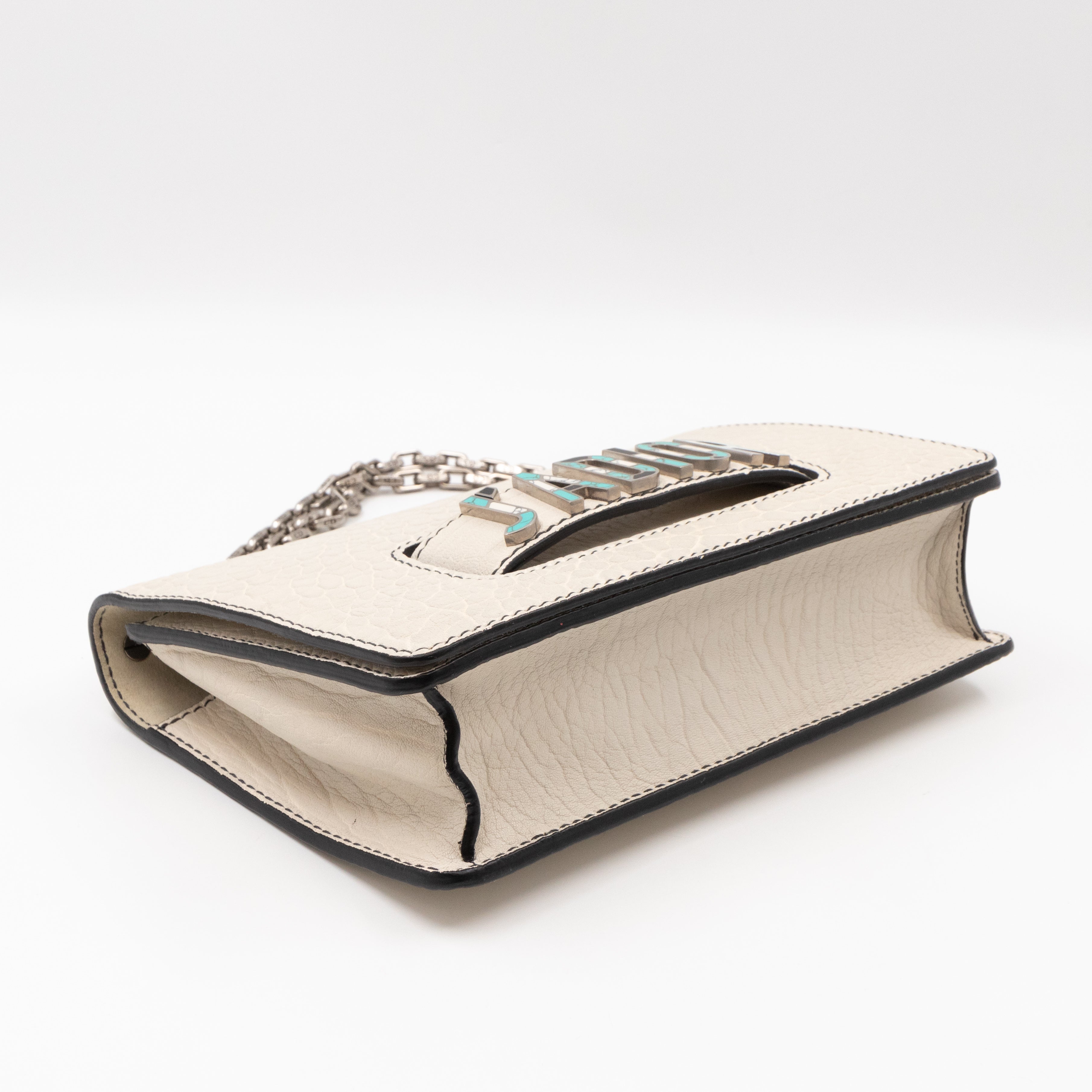 J'Adior Flap Bag Medium White Leather