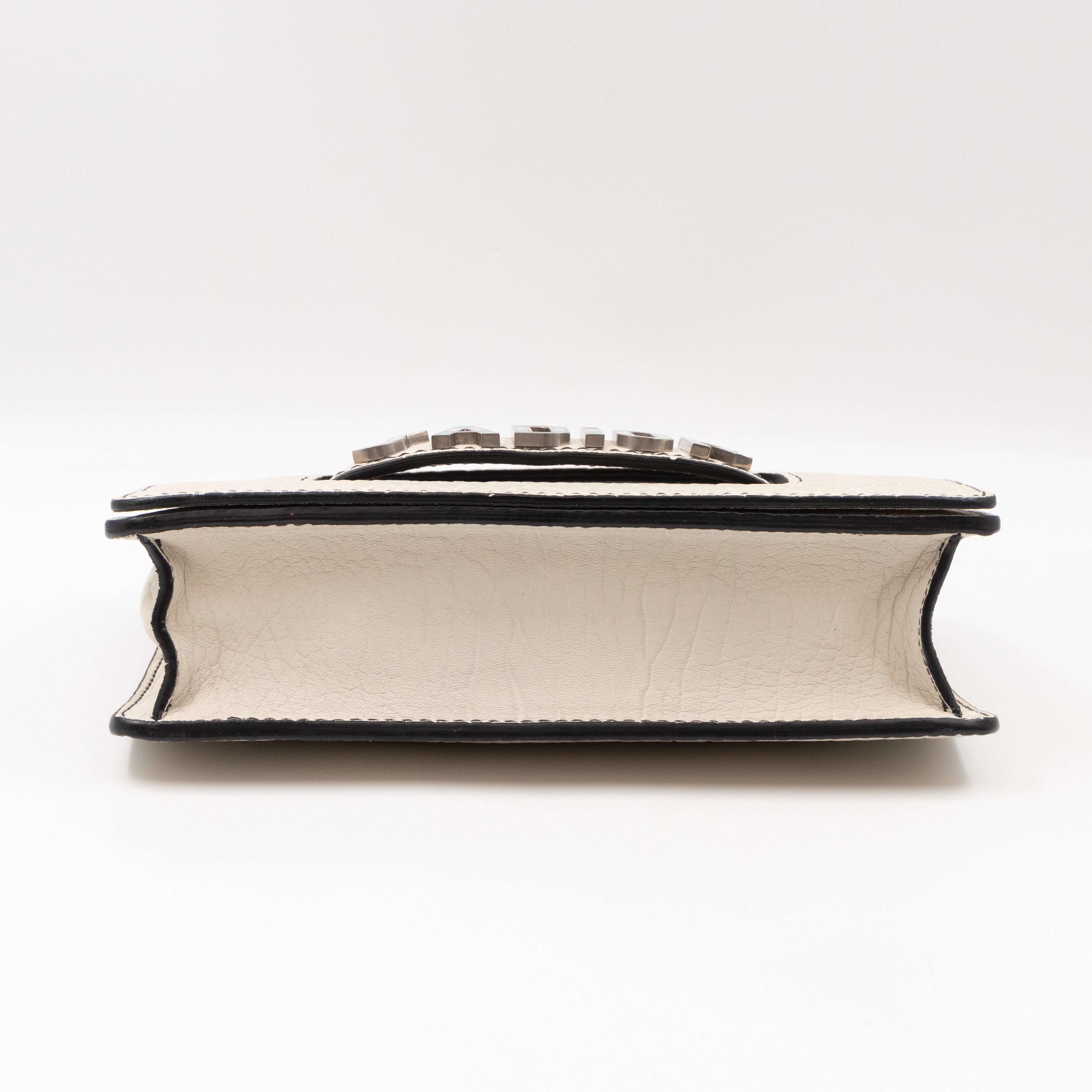 J'Adior Flap Bag Medium White Leather