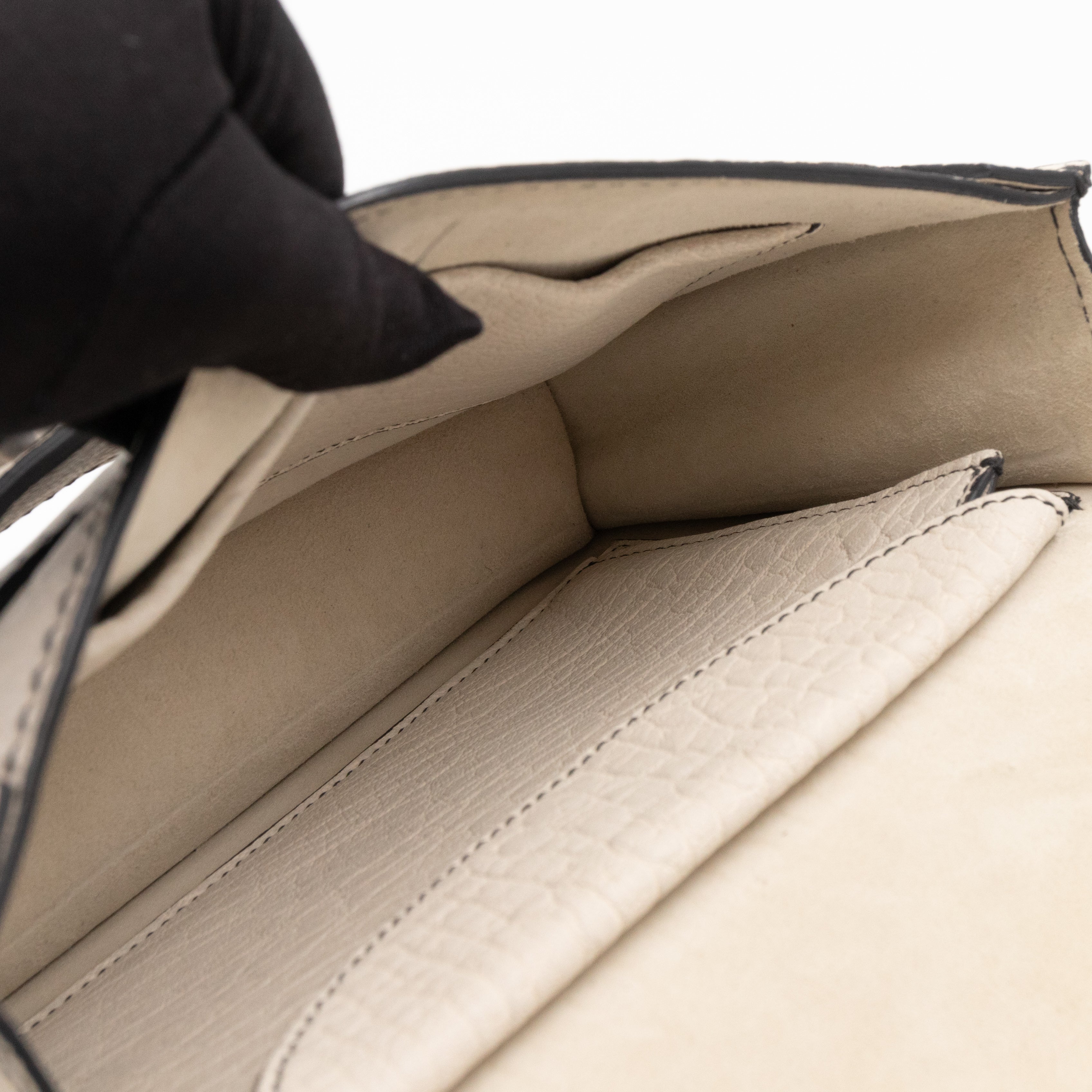 J'Adior Flap Bag Medium White Leather