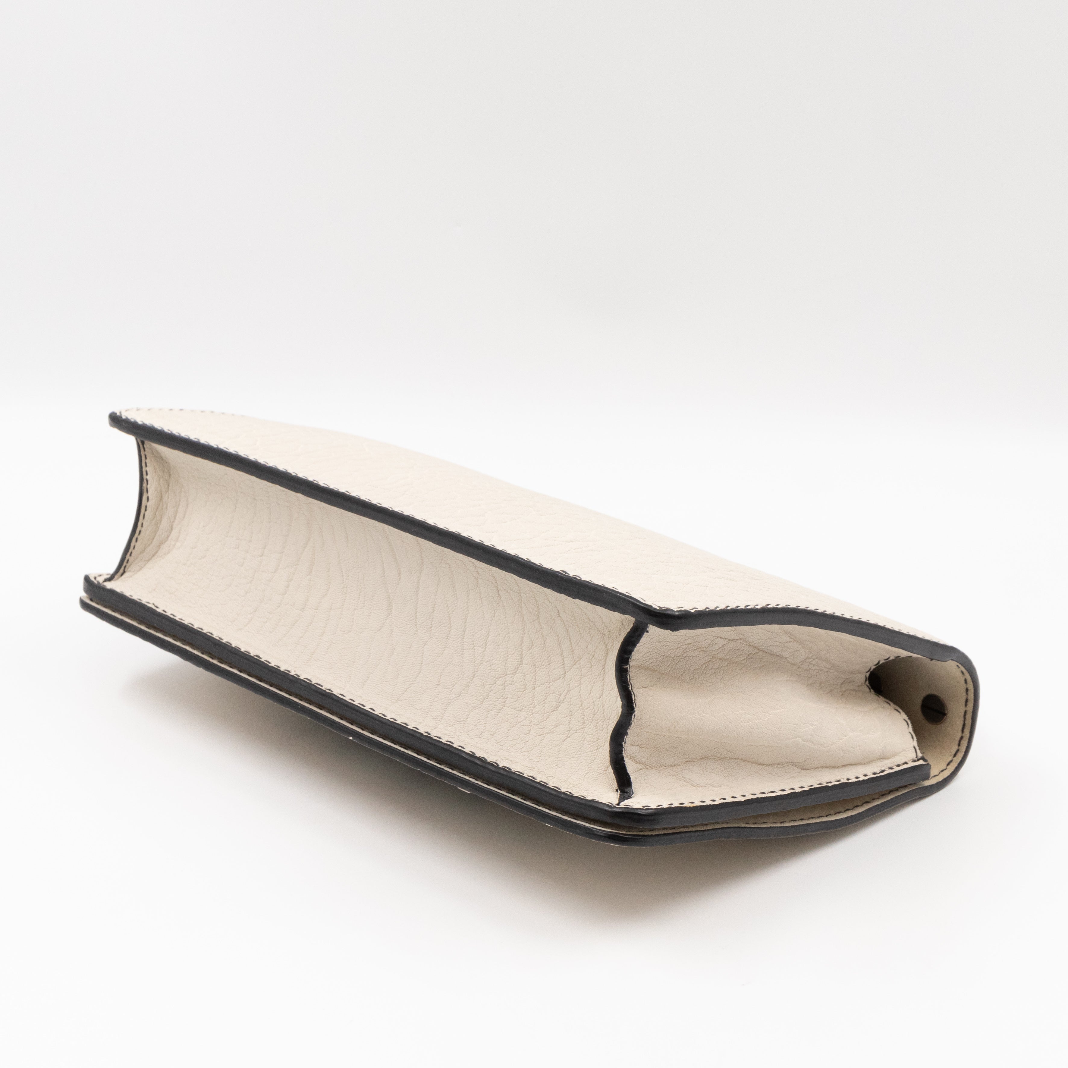 J'Adior Flap Bag Medium White Leather