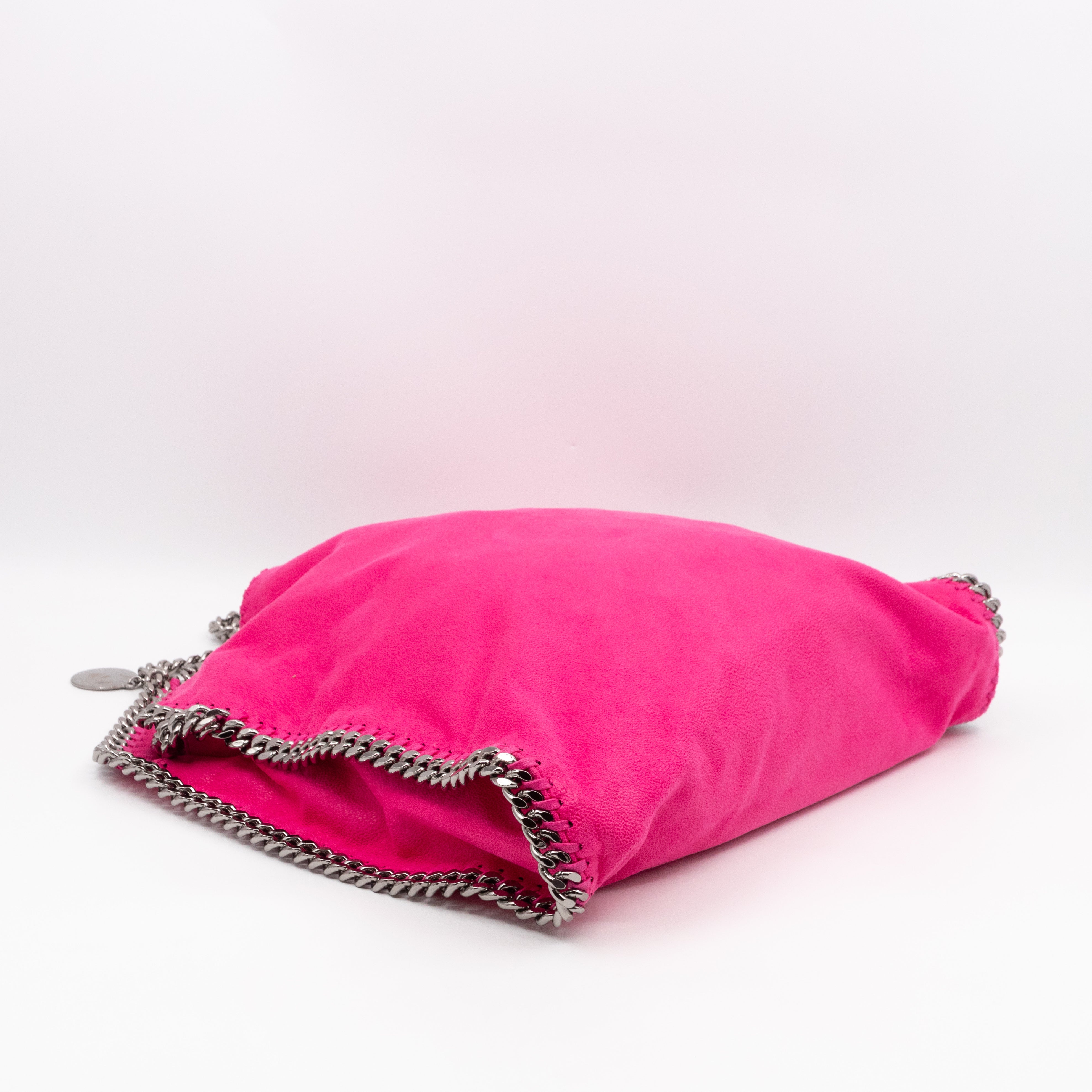 Falabella Fold Over Tote Pink Silver