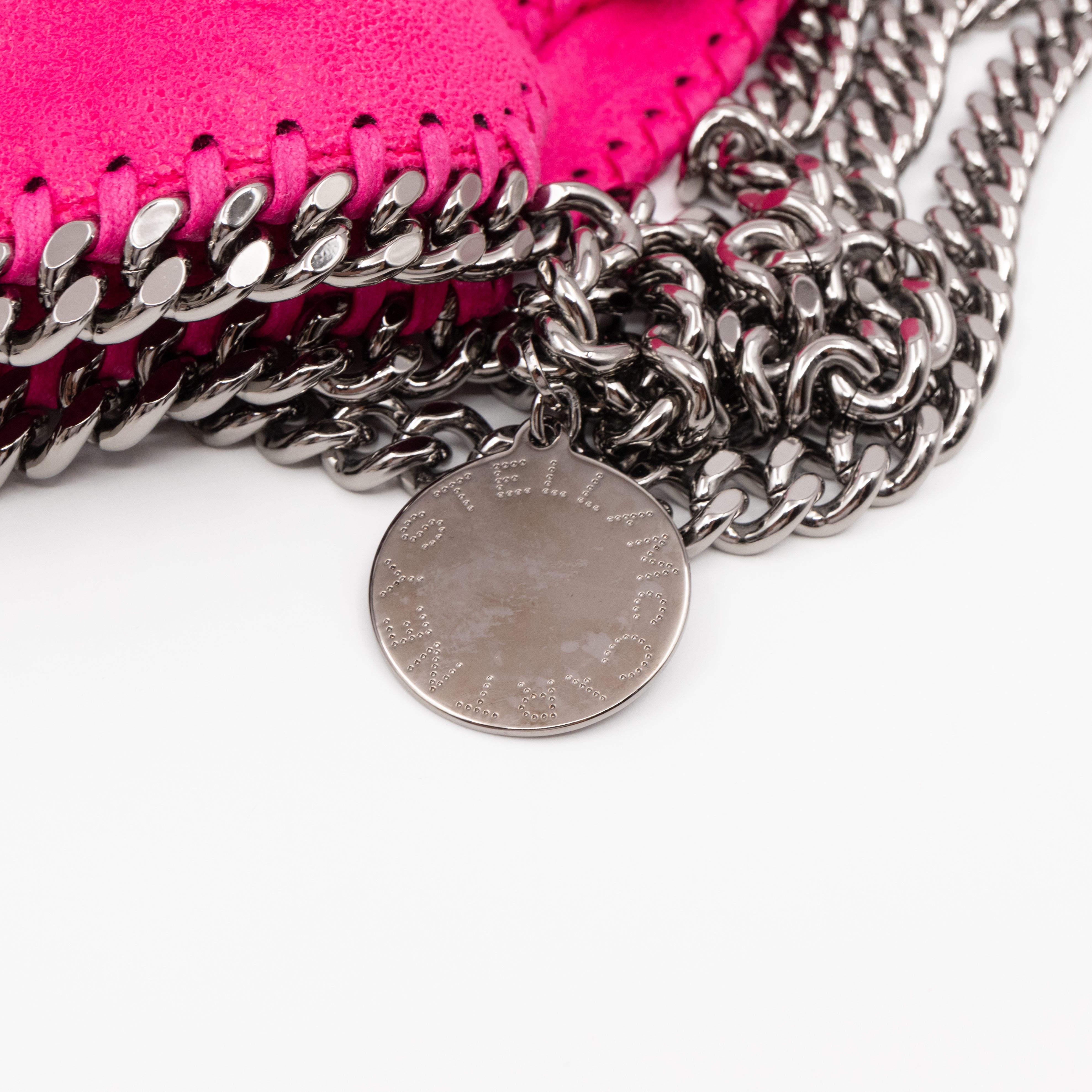 Falabella Fold Over Tote Pink Silver