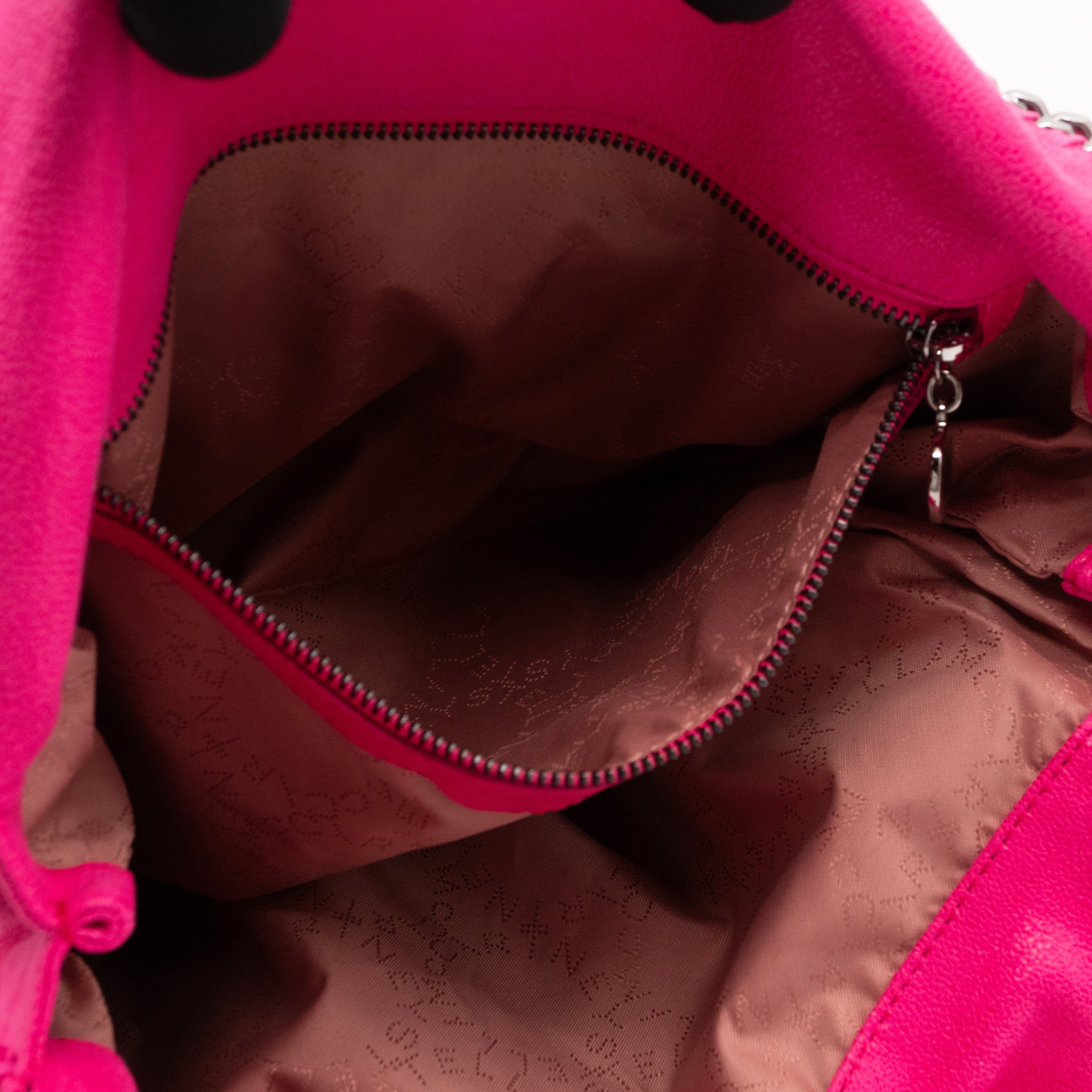 Falabella Fold Over Tote Pink Silver