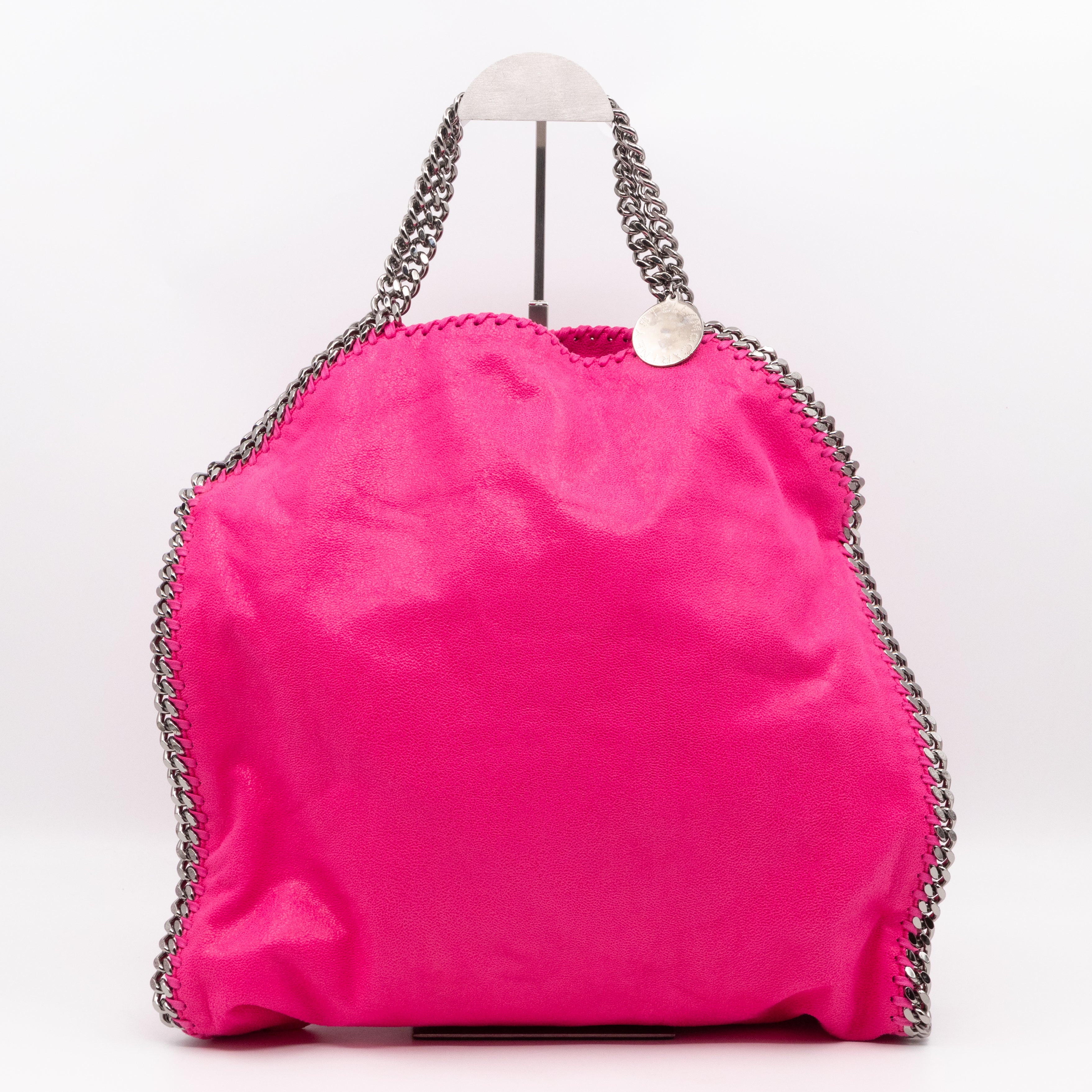 Falabella Fold Over Tote Pink Silver