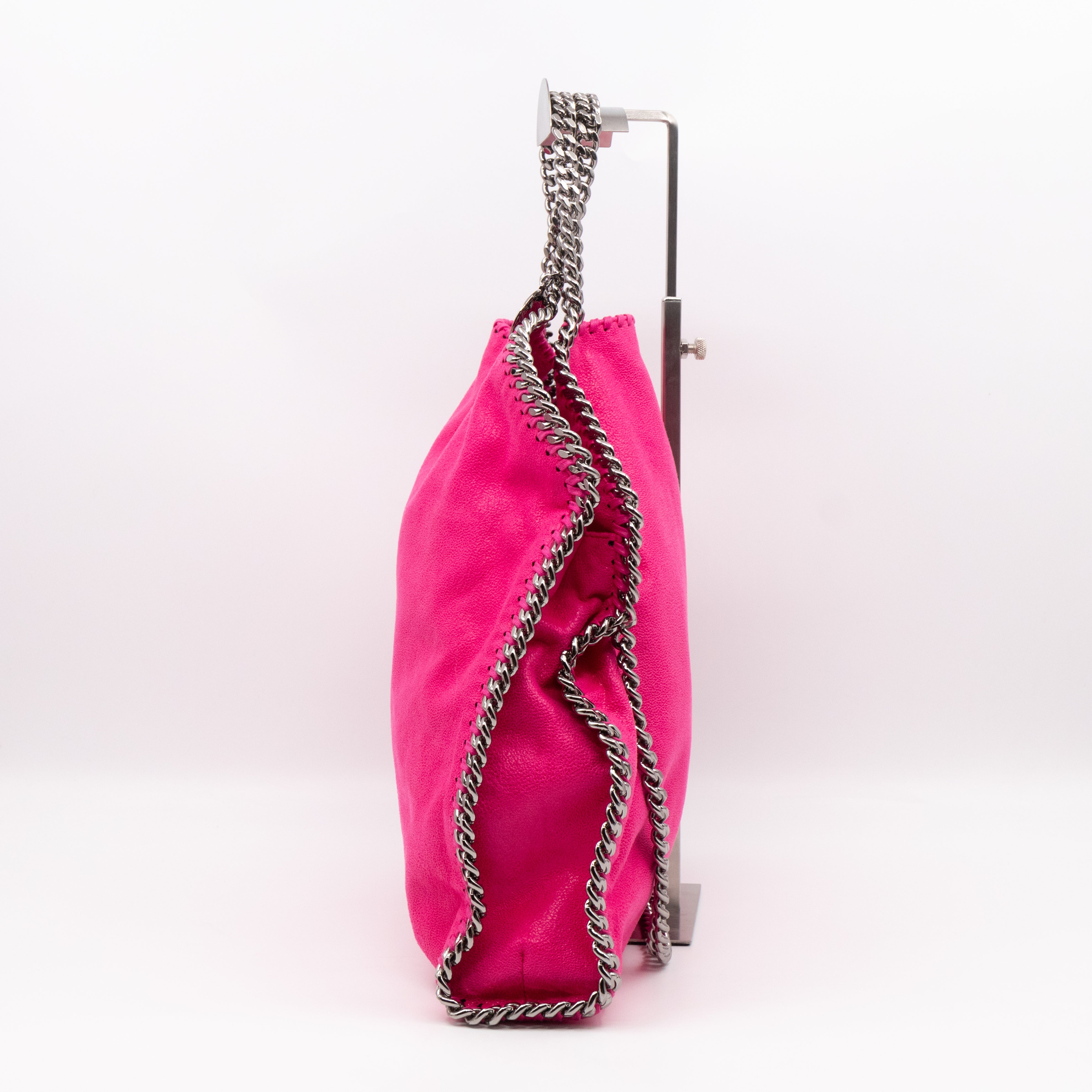 Falabella Fold Over Tote Pink Silver
